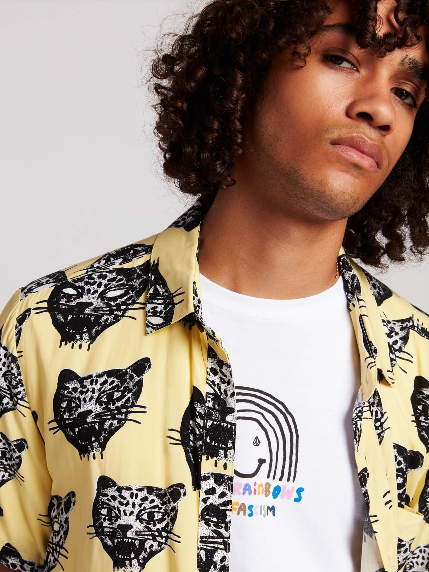Ozzie Cat Shirt - Lime