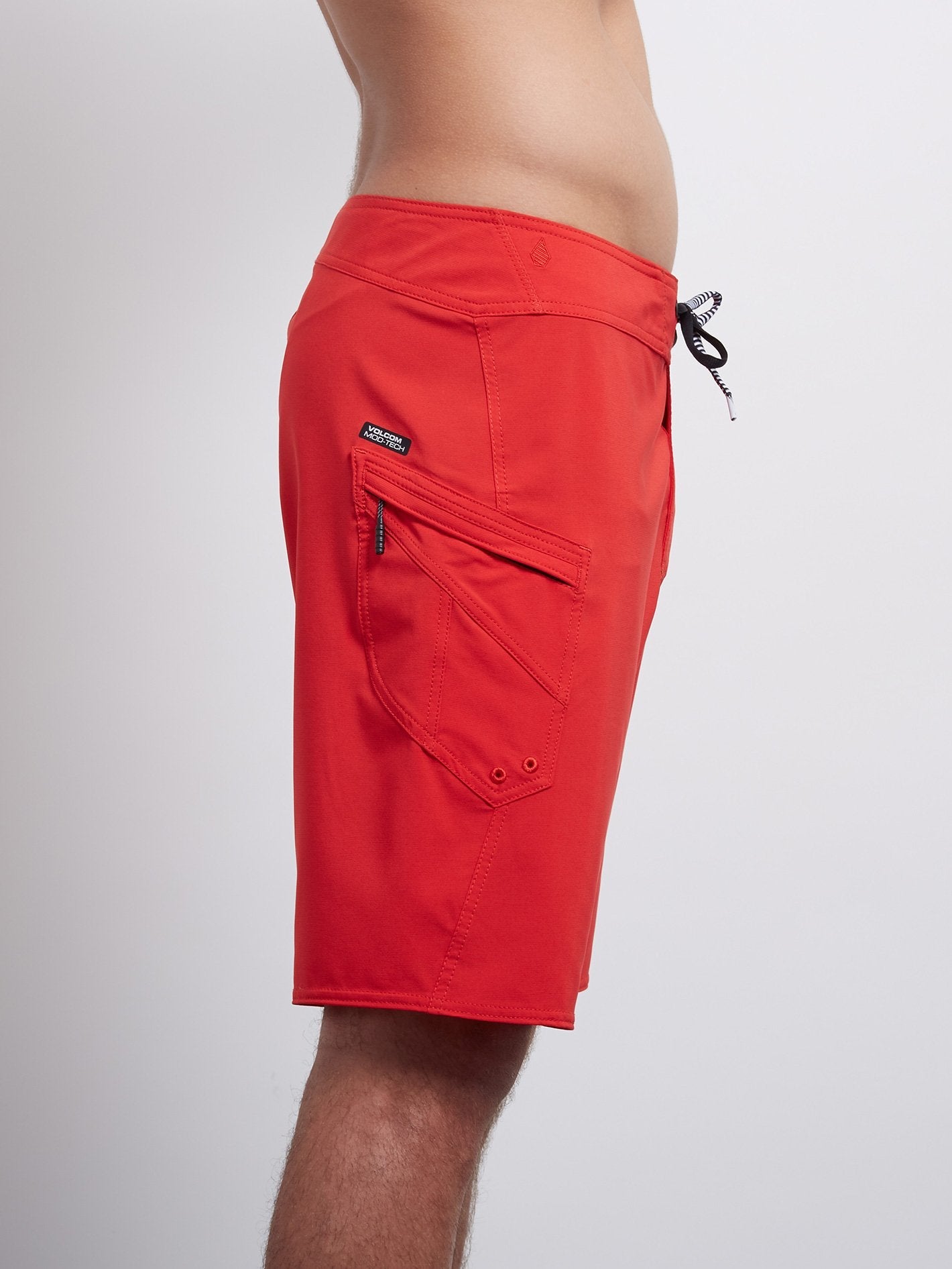 Lido Solid Mod Boardshorts - True Red
