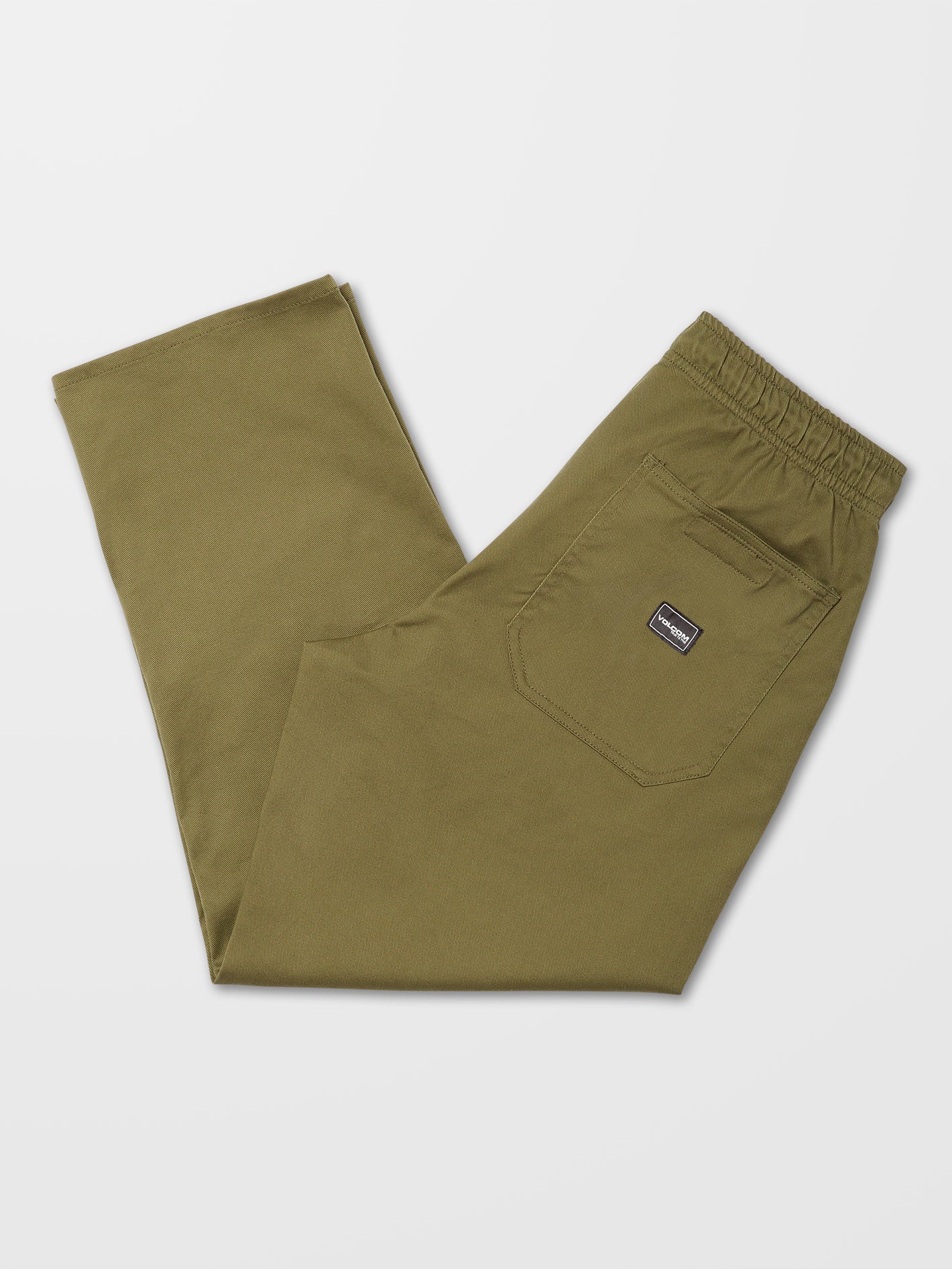 Outer Spaced Solid Elasticated waist Trousers - MARTINI OLIVE