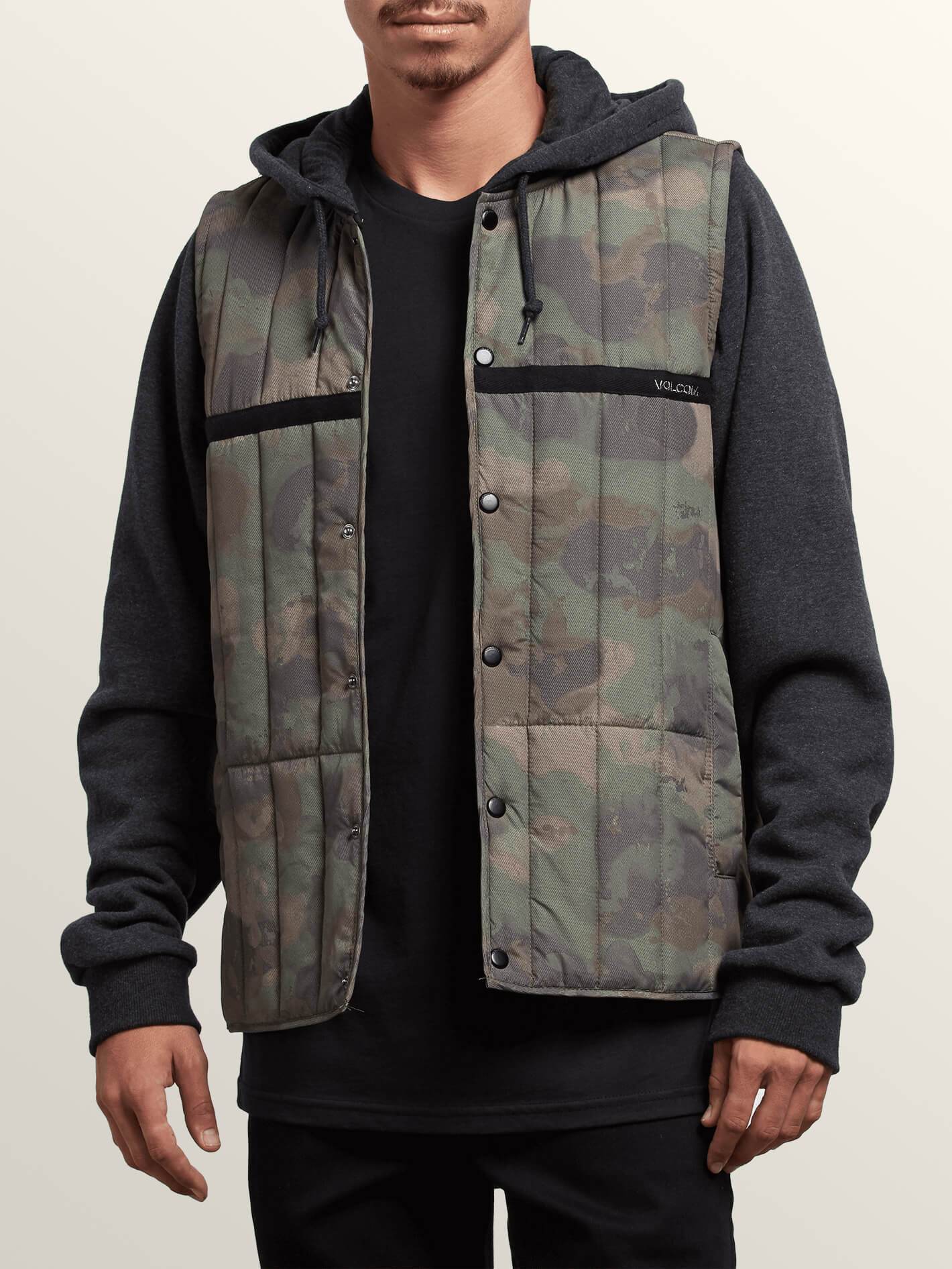 Stripester Puffer Jacket - Camouflage