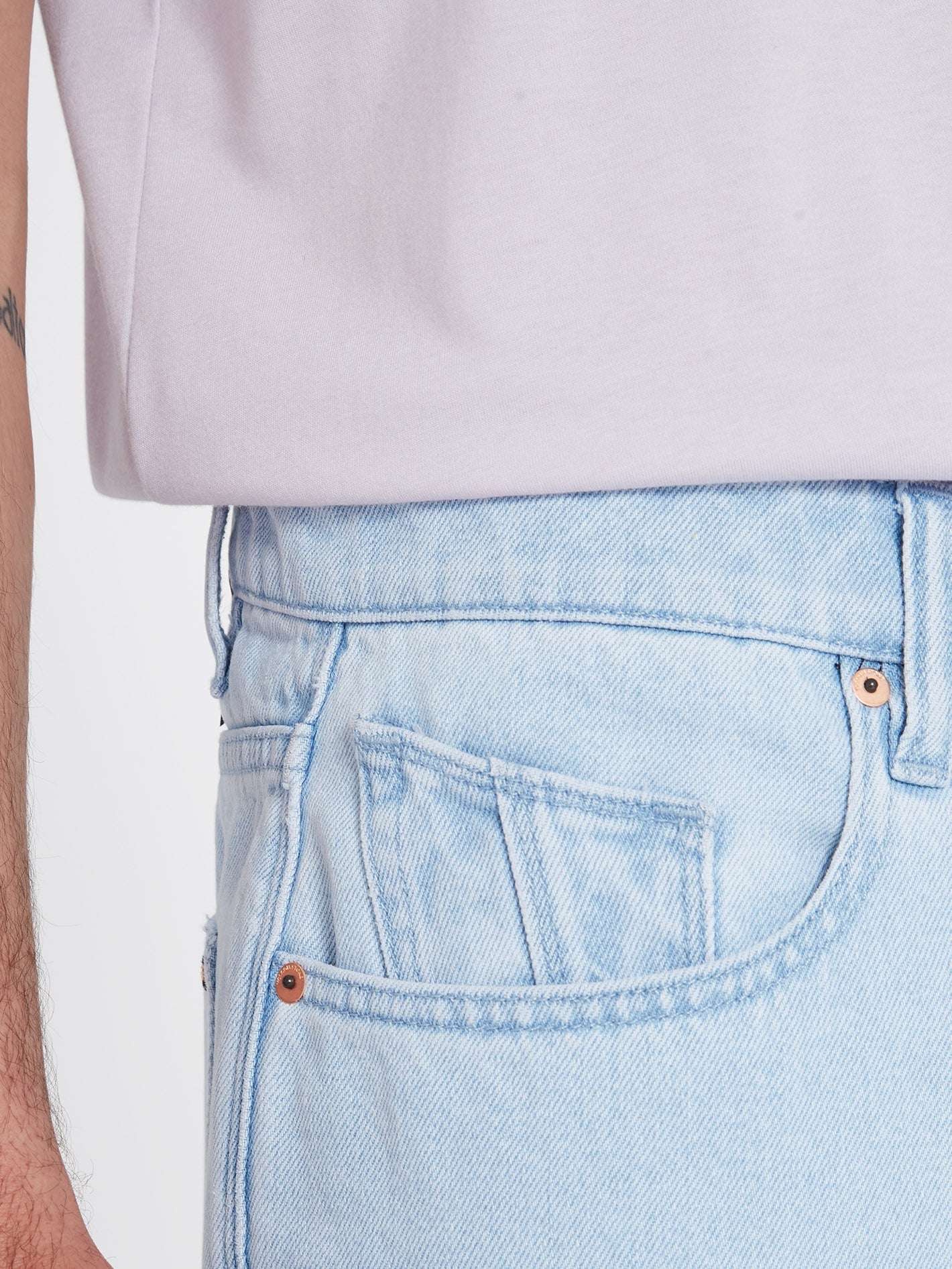 Billow Denim Short - LIGHT BLUE