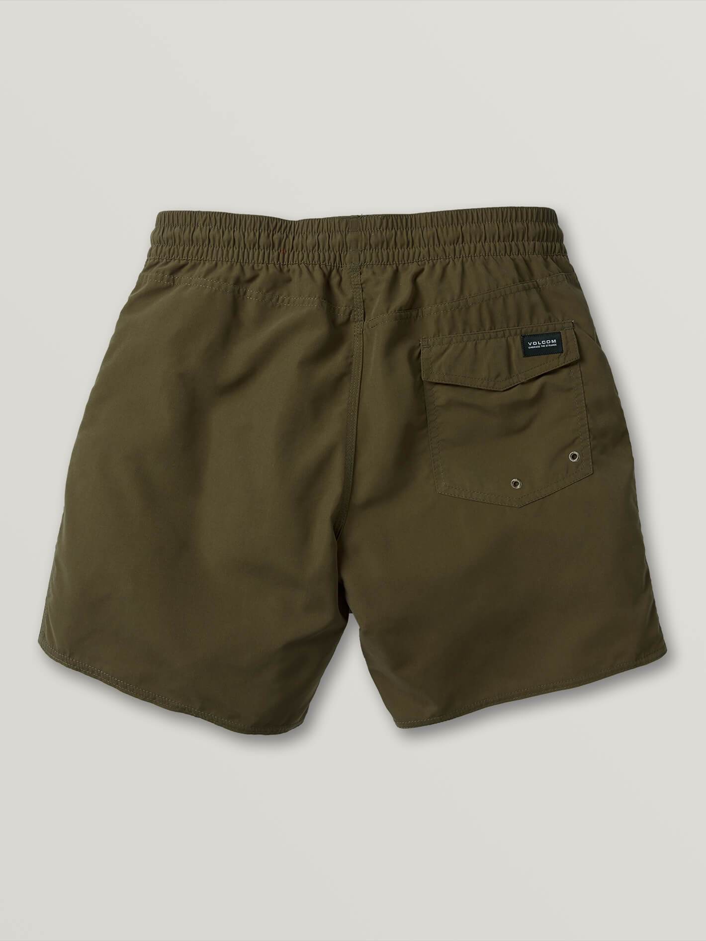 Lido Solid Trunk 16" Boardshort - Military