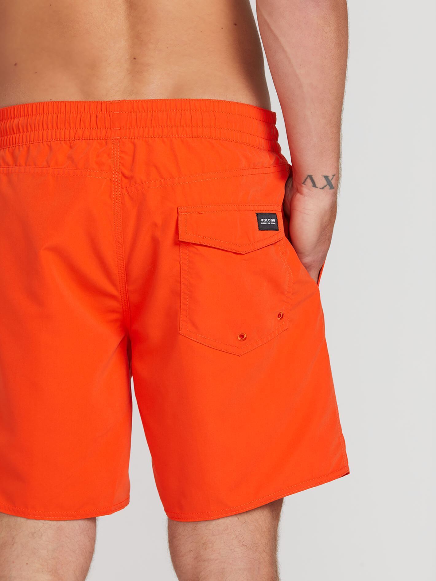 Lido Solid Trunk 16" Boardshort - Pepper Red