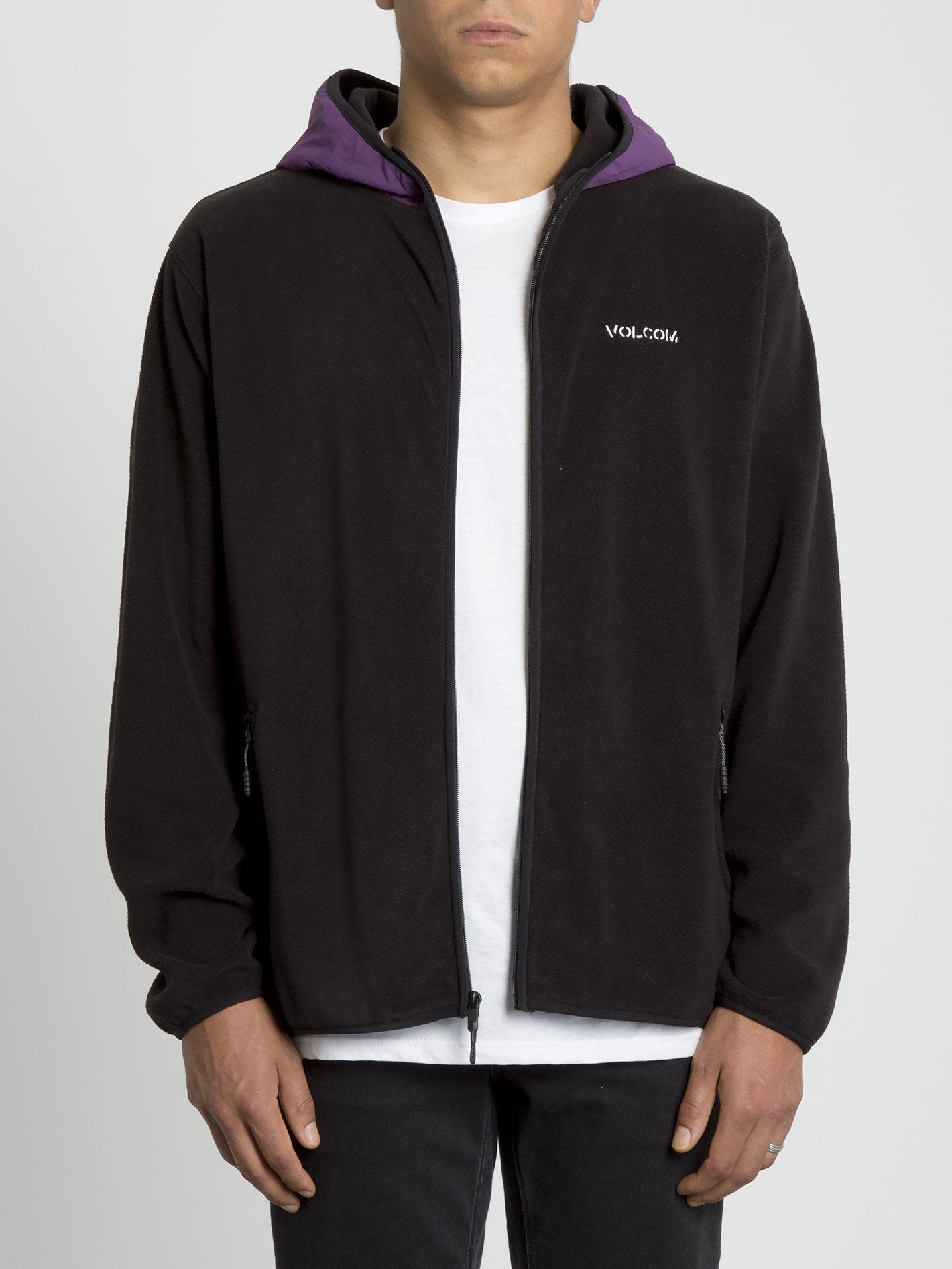 Atavic Zip Hoodie - Black