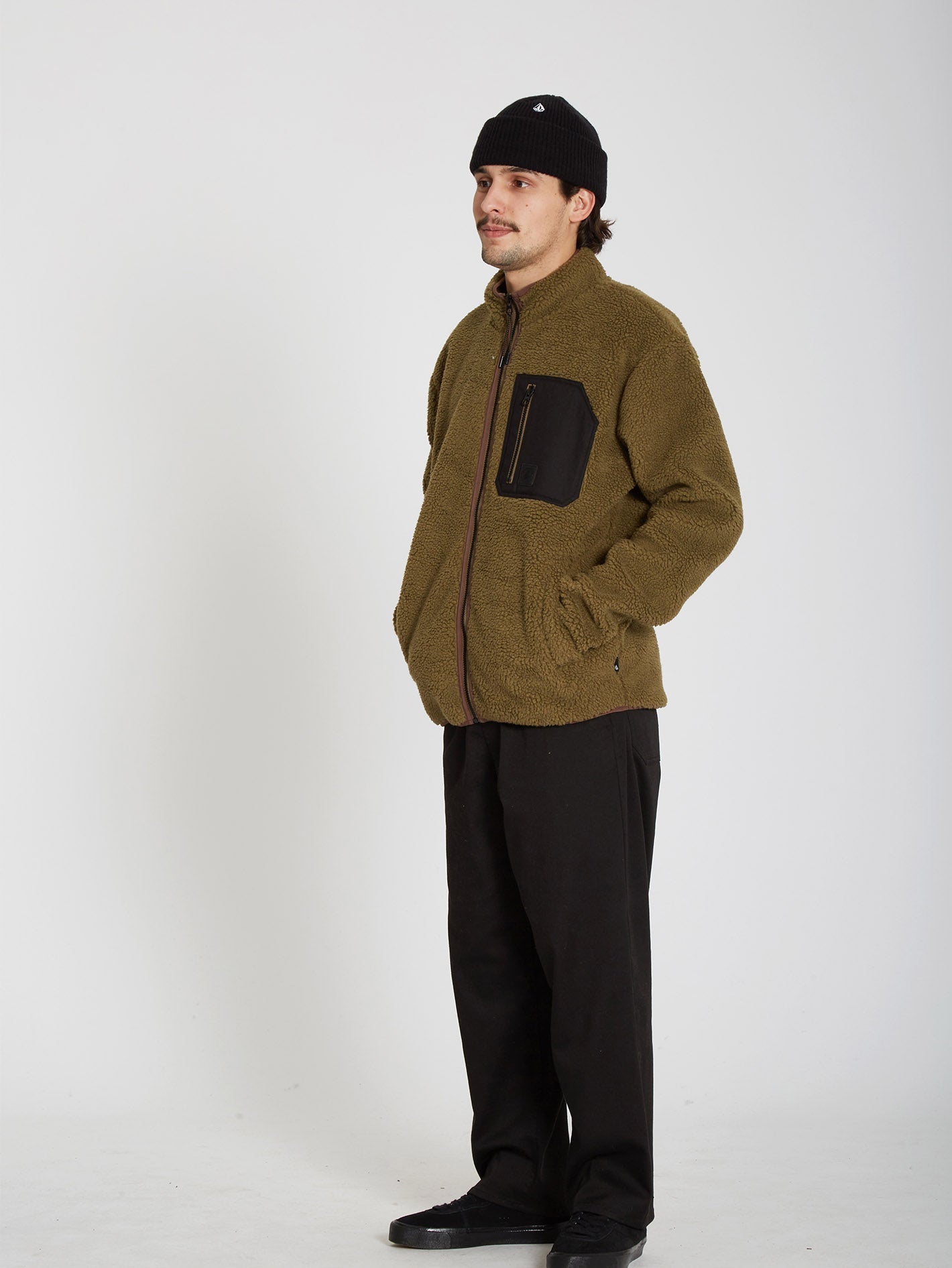 Muzzer Fuzzar Zip Sweatshirt - SERVICE GREEN