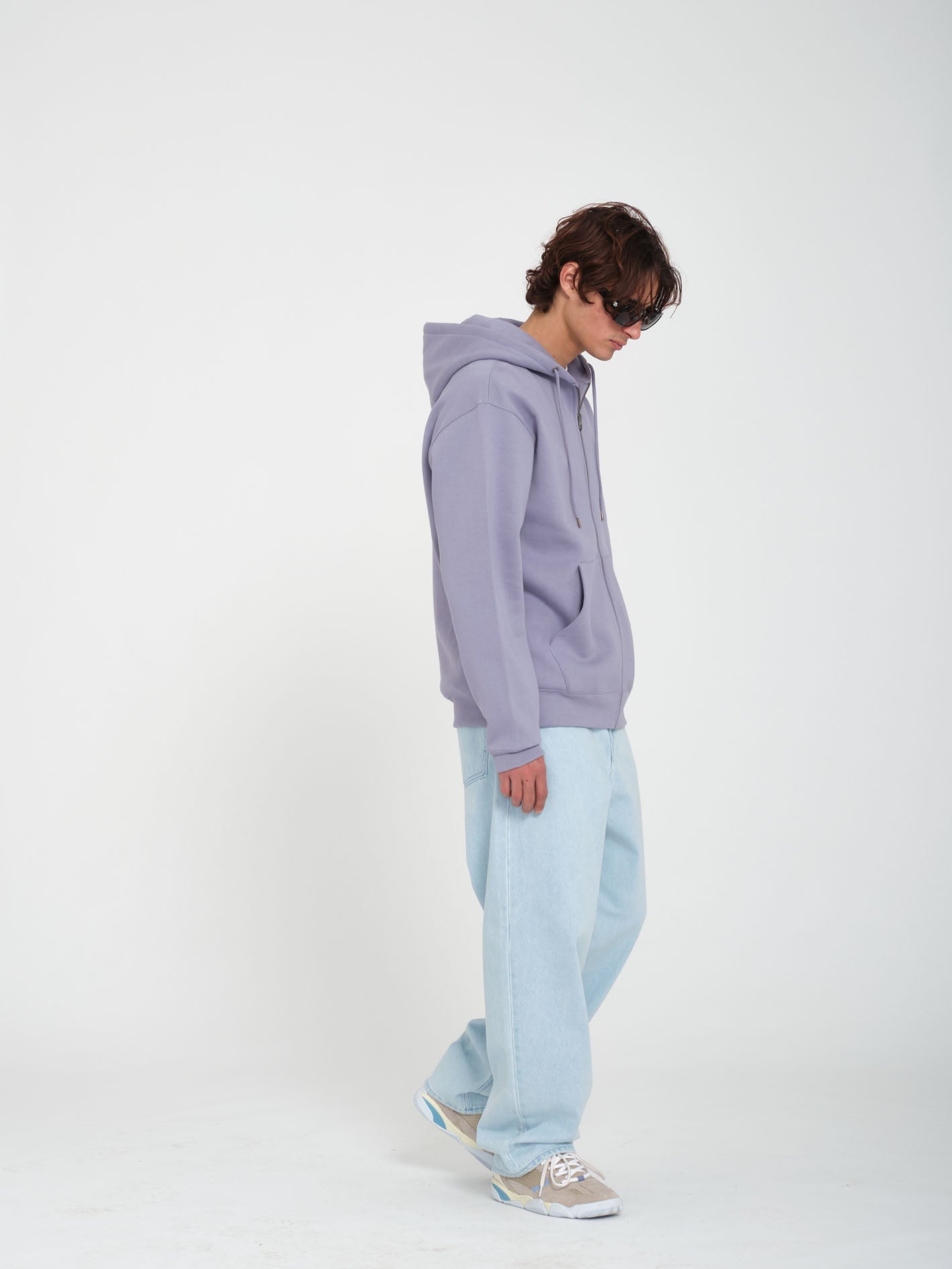 Single Stone Zip Hoodie - VIOLET DUST