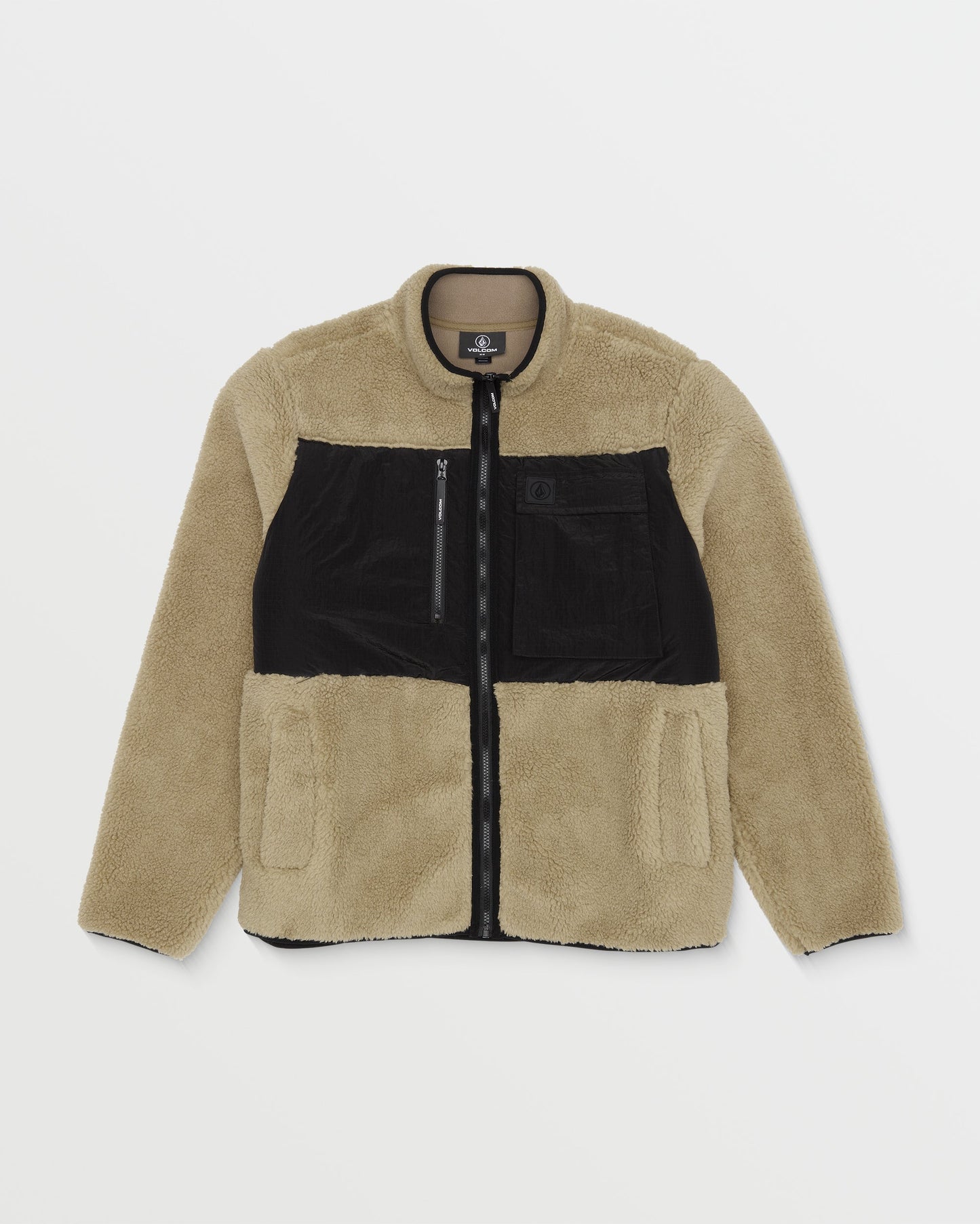 Storm Stone Zip Sherpa Sweatshirt - Dark Khaki