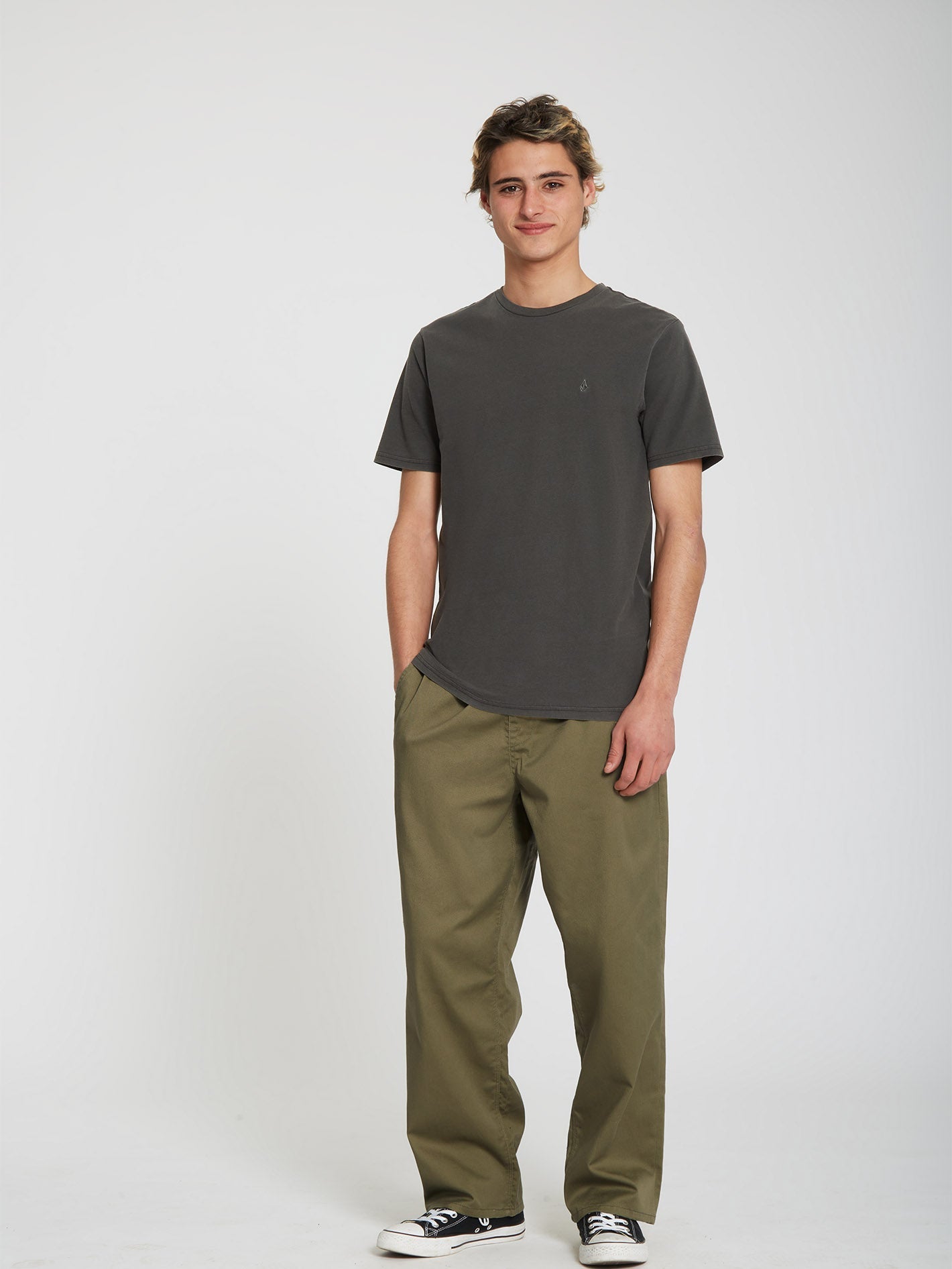 Solid Stone T-shirt - BLACK