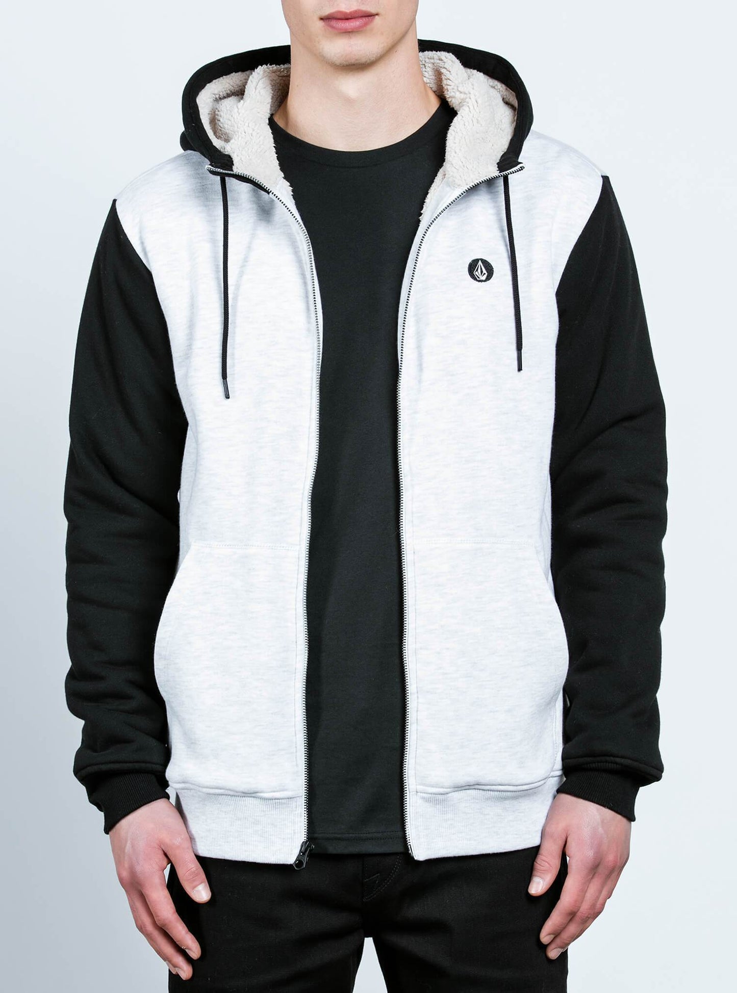Single Stone Lined Zip Hoodie - Mist