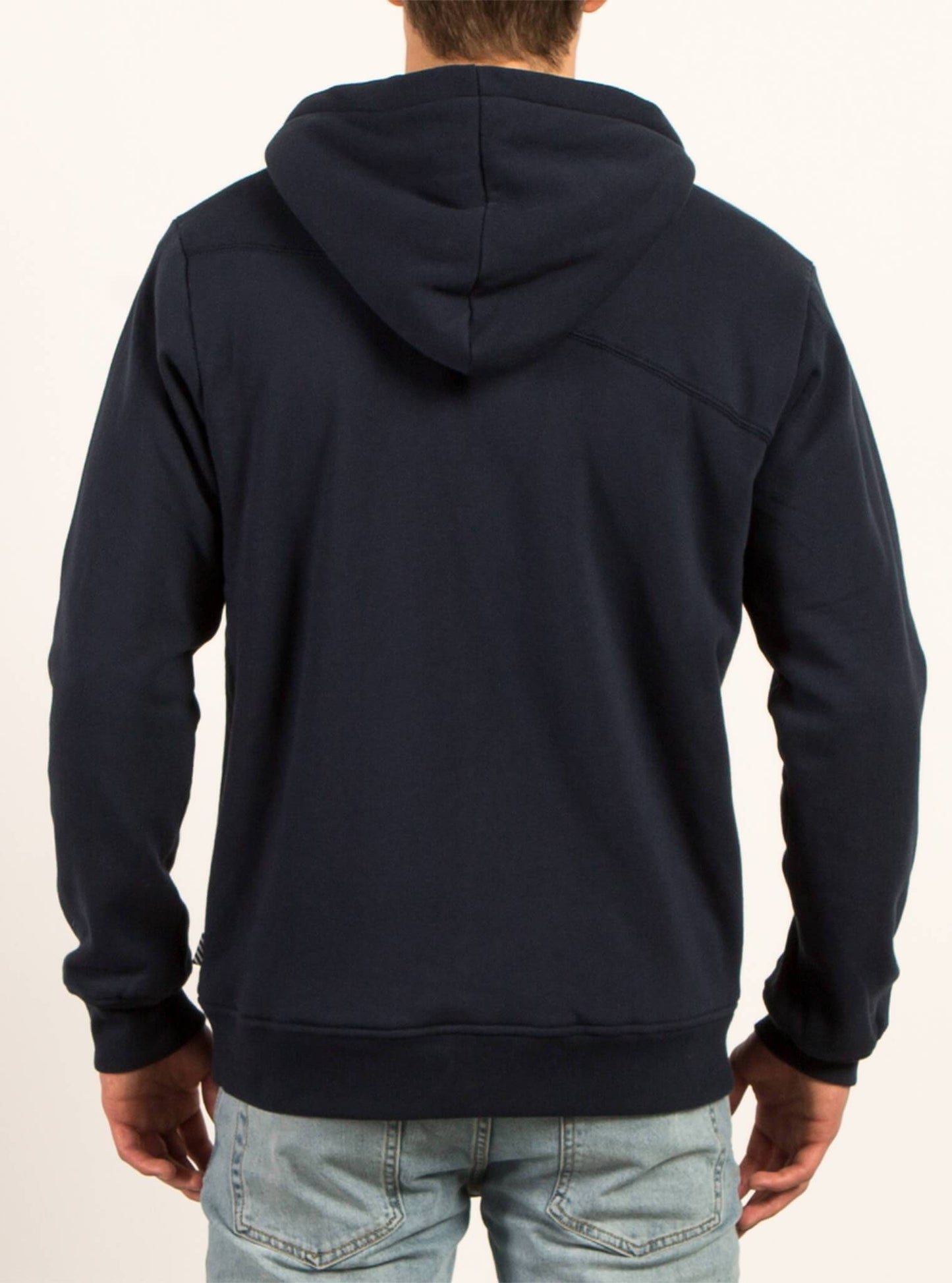 Single Stone Lined Zip Hoodie - Navy