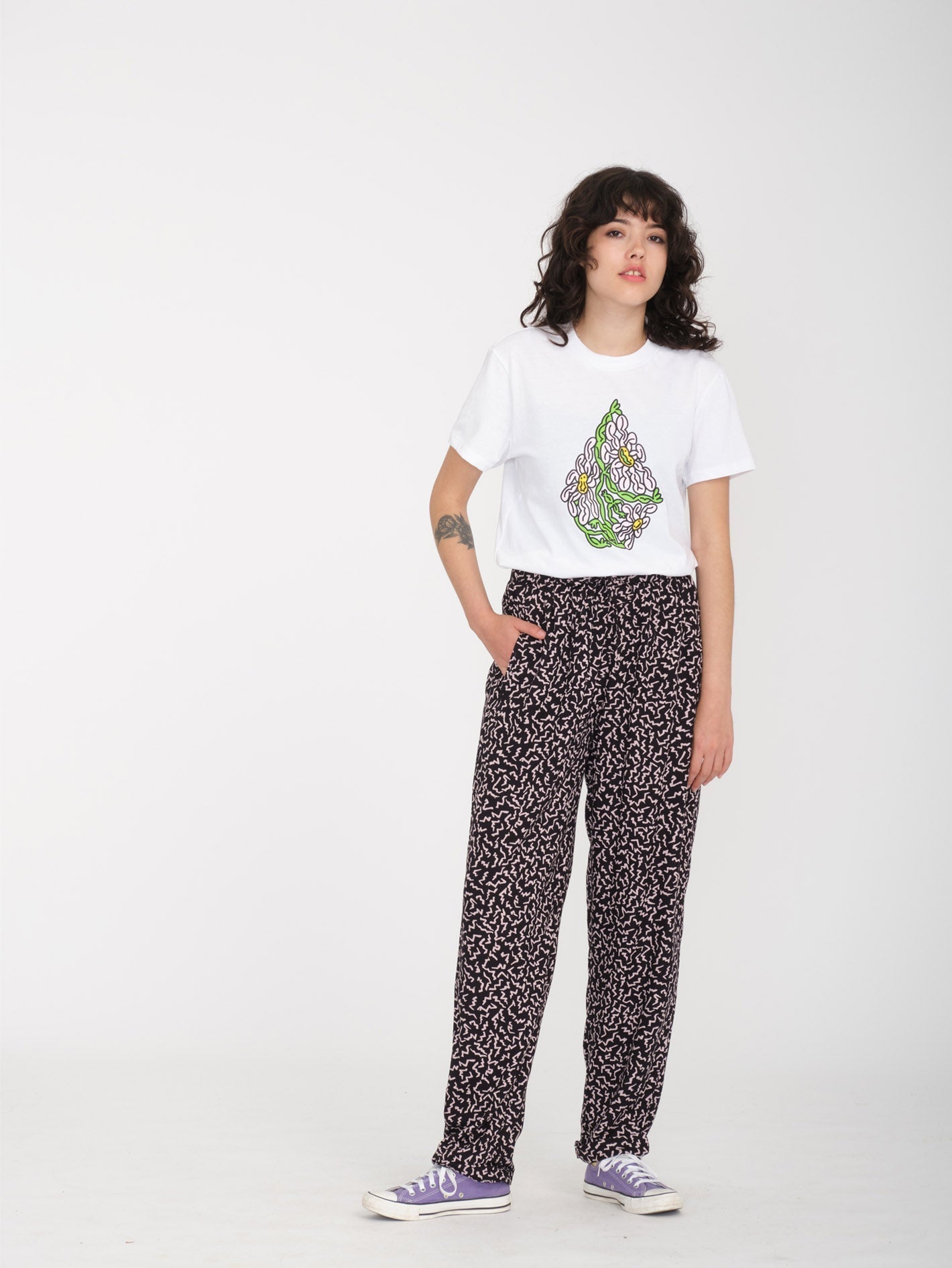 Surfpunk Elastic Waist Trousers - BLACK