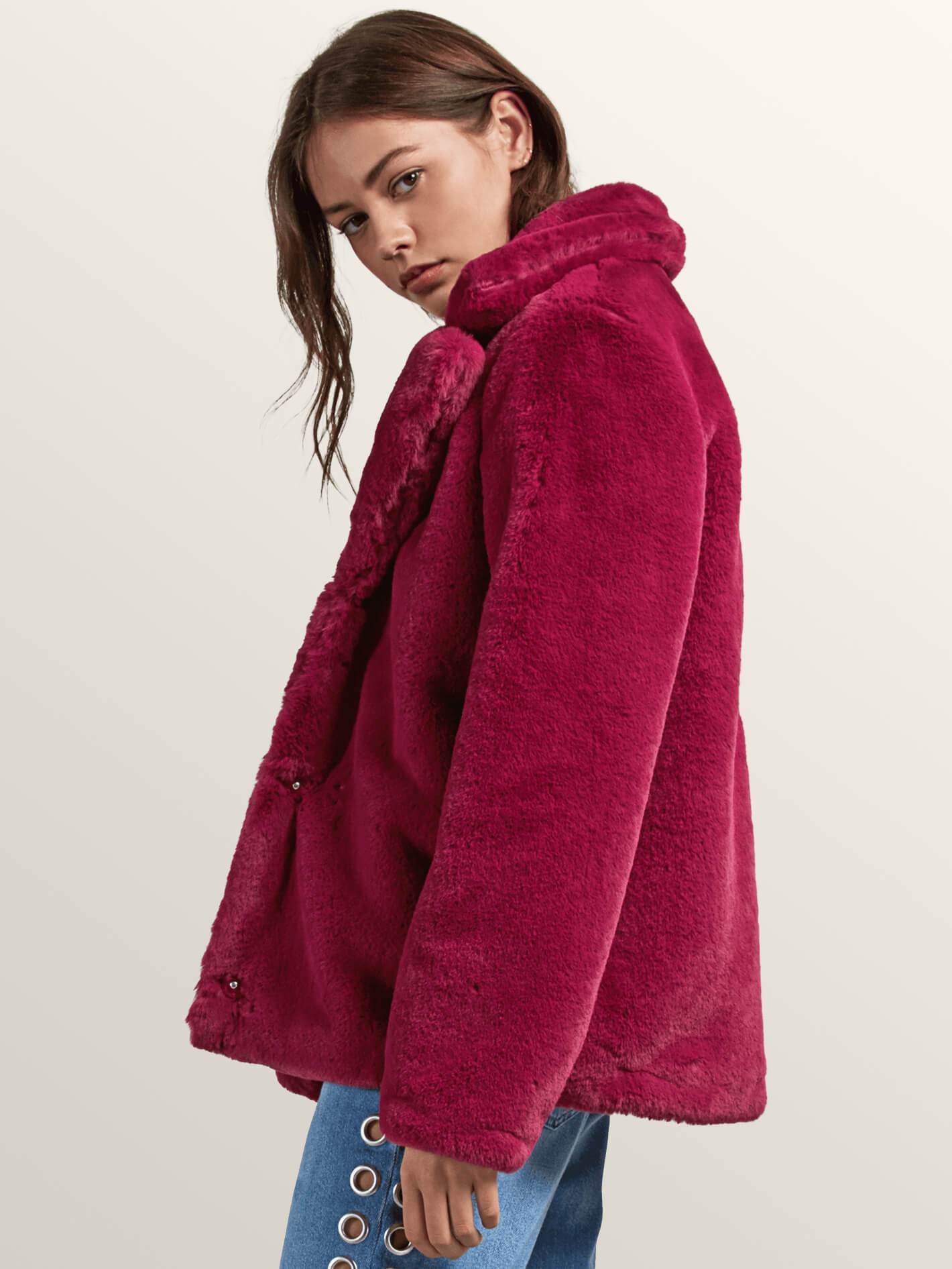 GMJ Ravey Fur Jacket - Acai