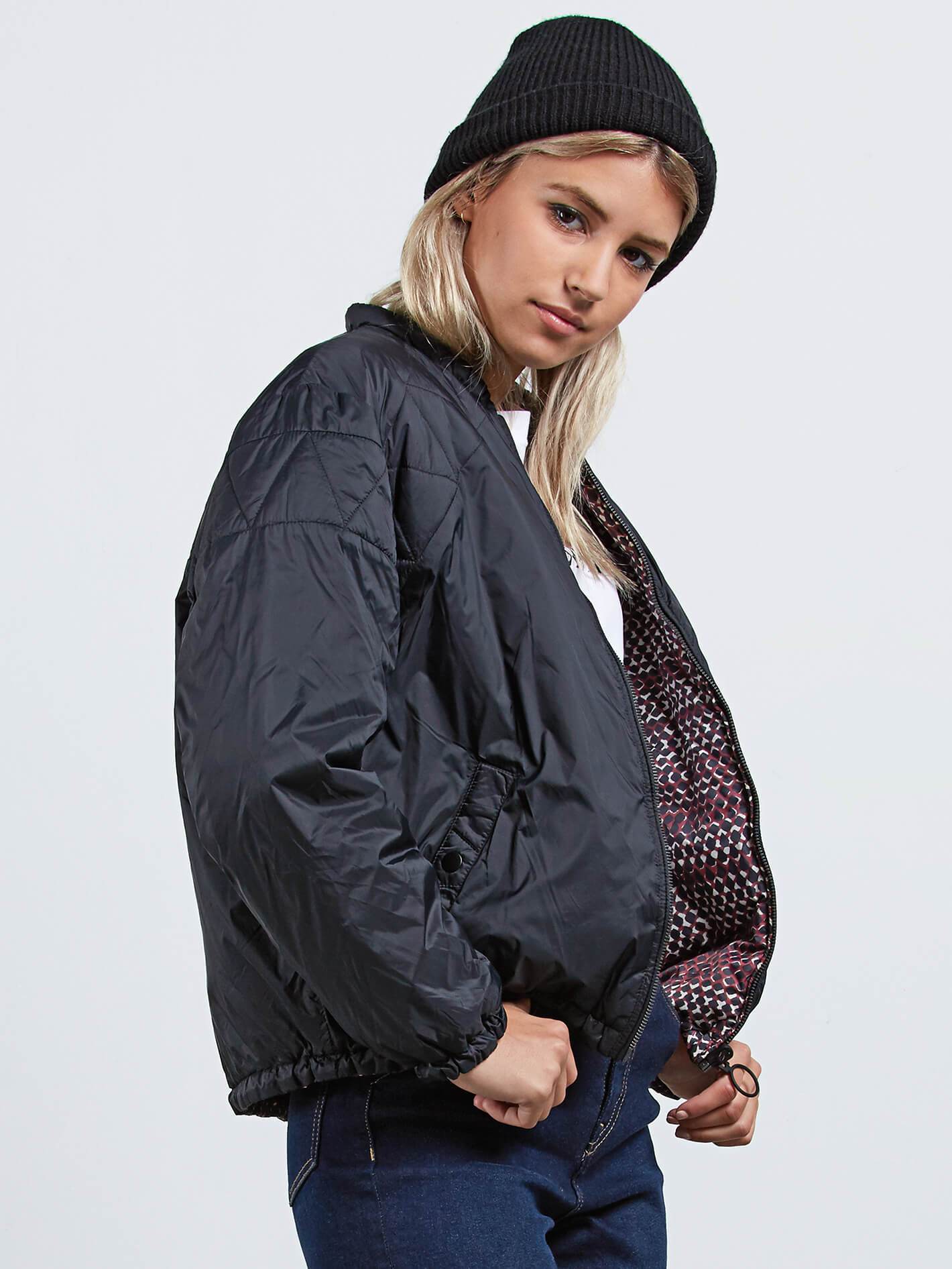 Play The Fool Puffa Jacket - Black