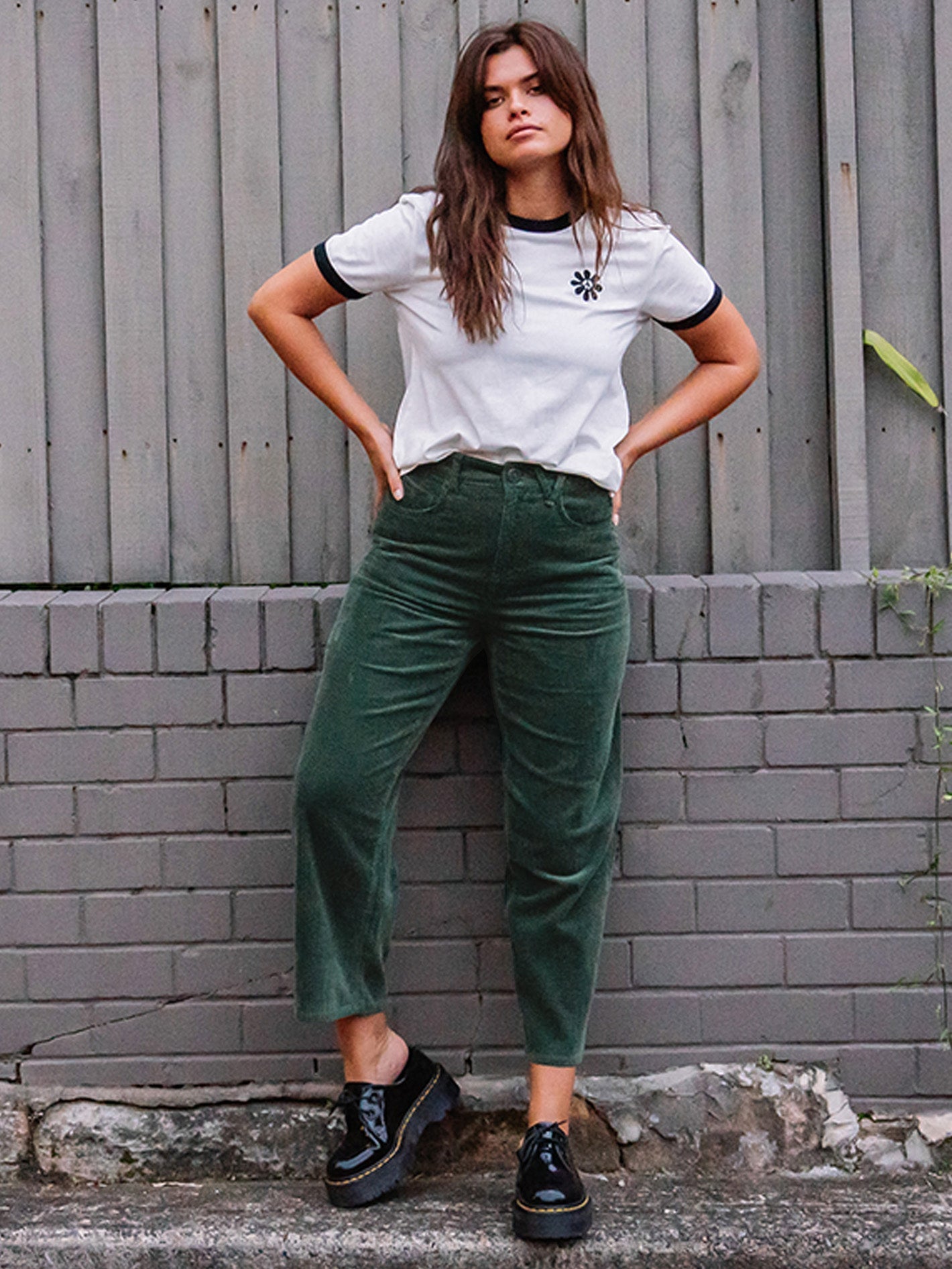 Weellow Corduroy Trousers - DARK PINE