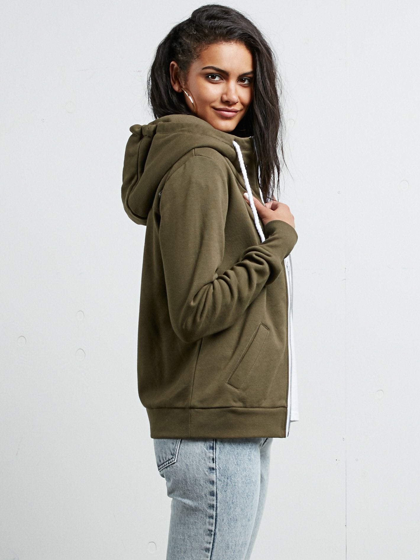 Walk On By Zip Hoodie - Dark Camo