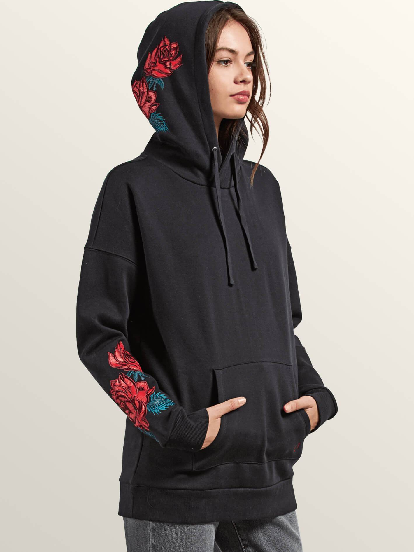 Burned Down Hoody Sweater - Black