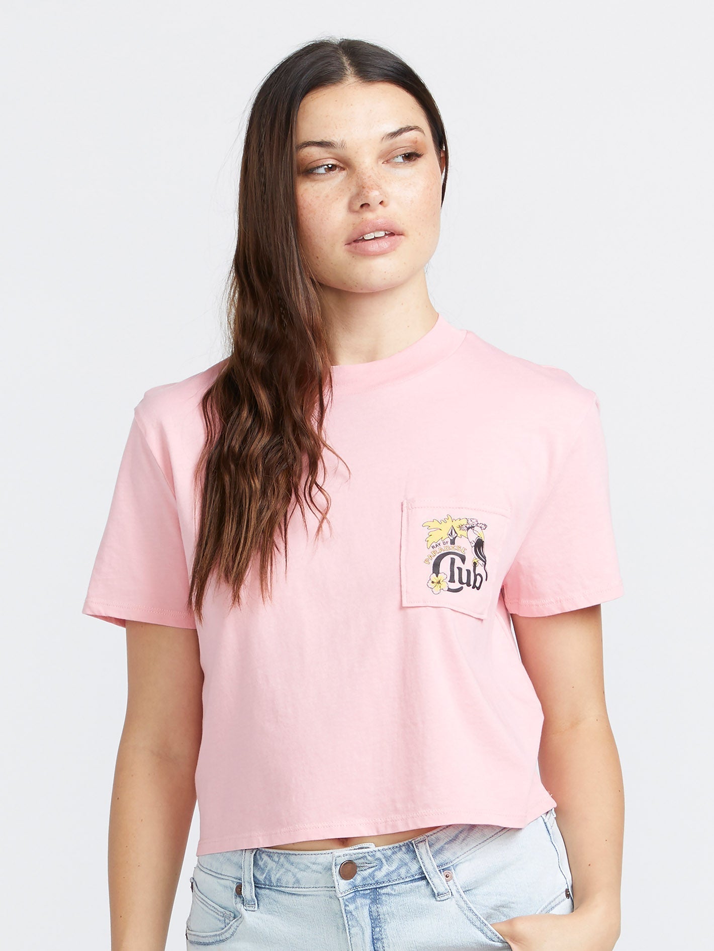 Pocket Dial T-shirt - GUAVA