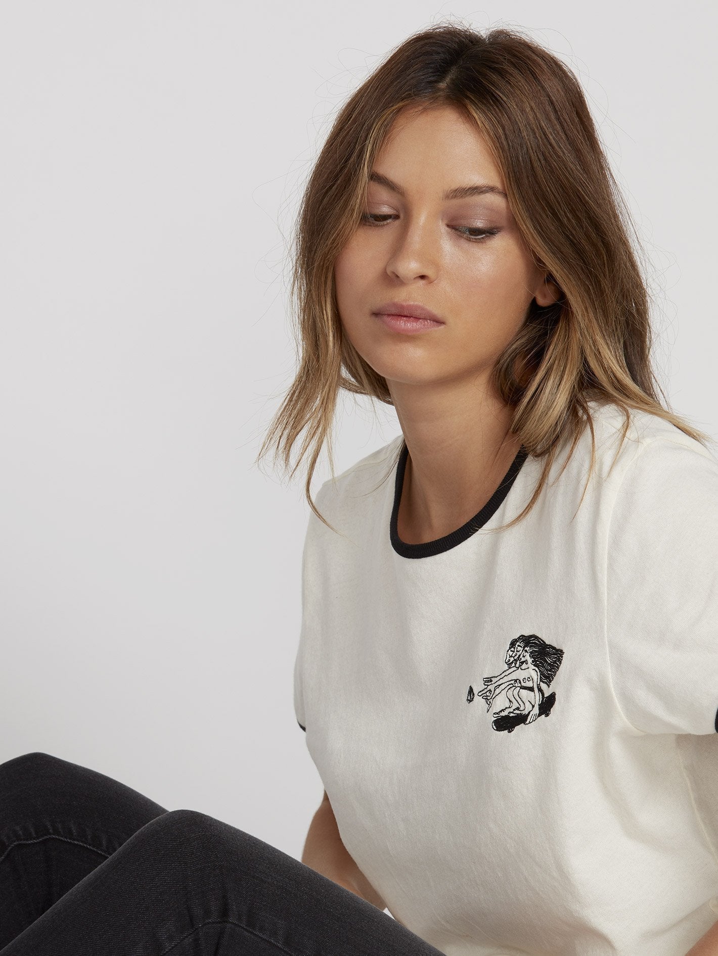 Keep Goin Ringer T-shirt - Star White