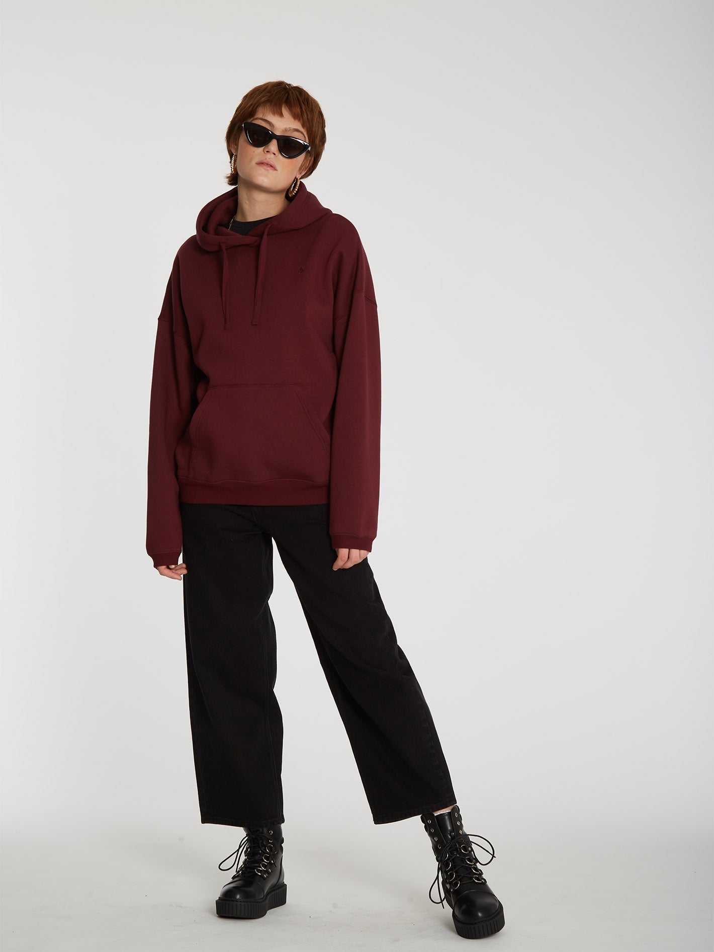 Stone Heart Ii Hoodie - BURGUNDY