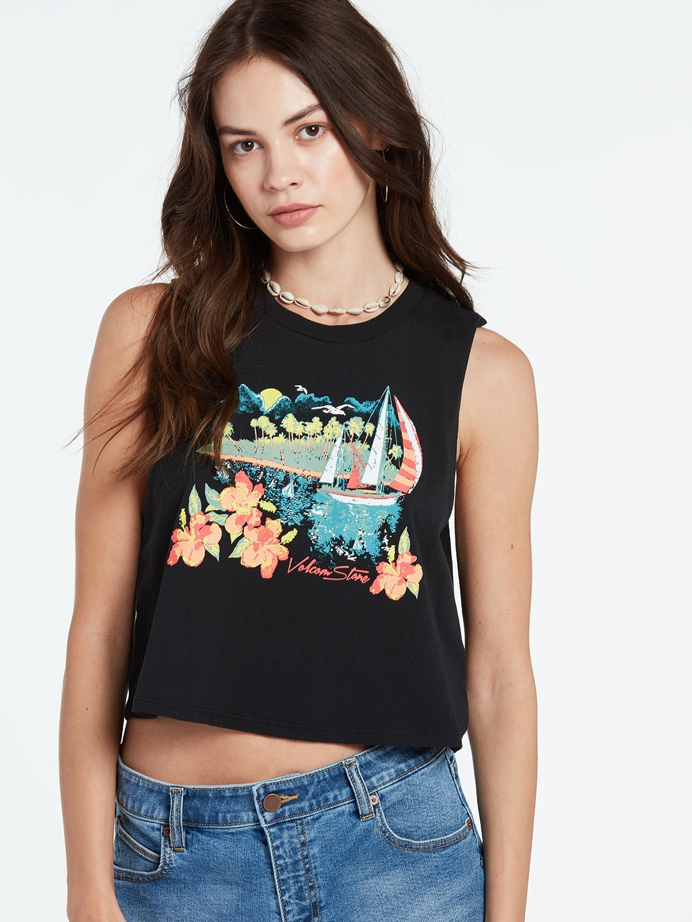 Stone Hour Crop Tank - BLACK