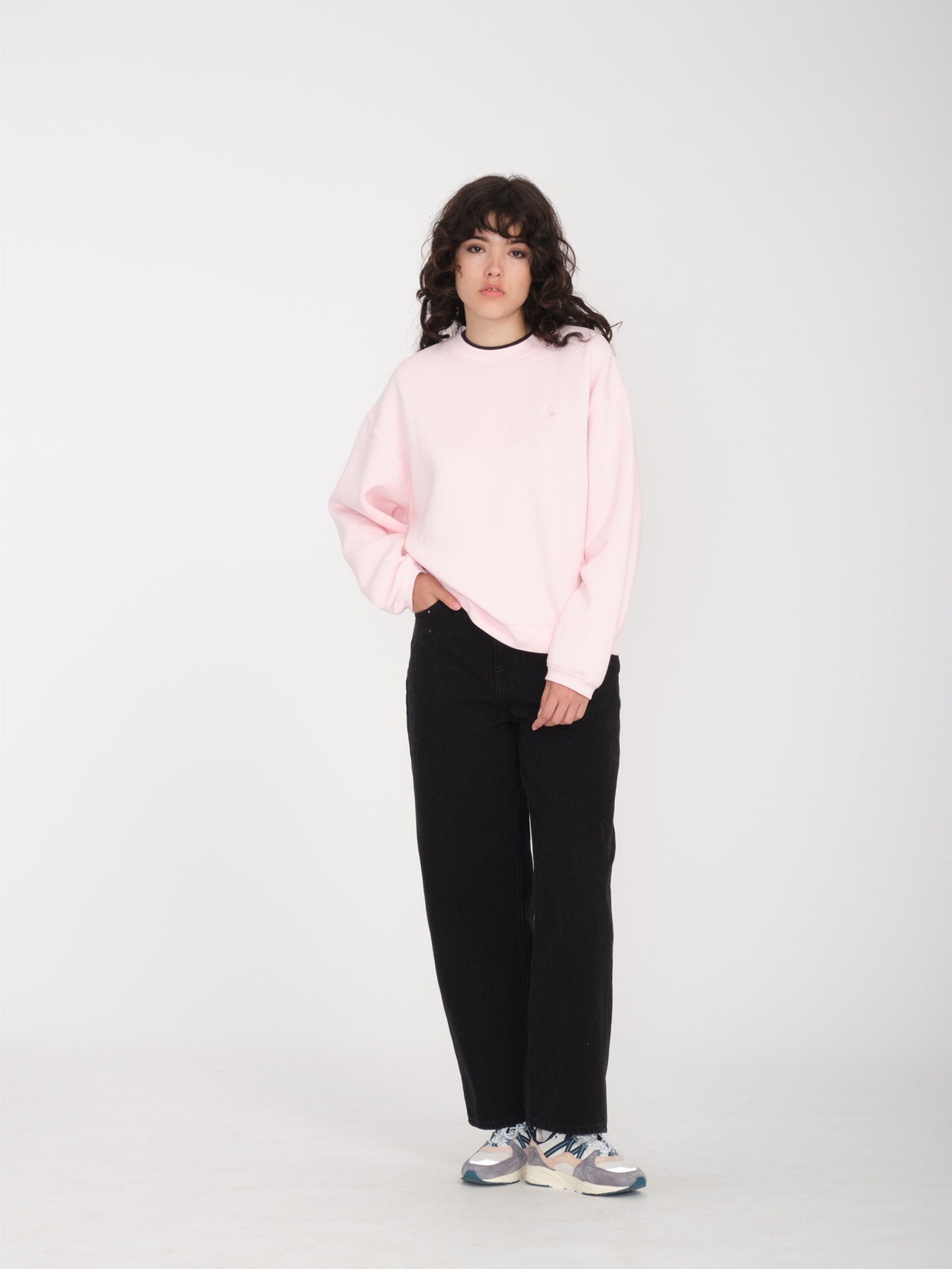 Stone Heart Up Sweatshirt - LILAC ASH