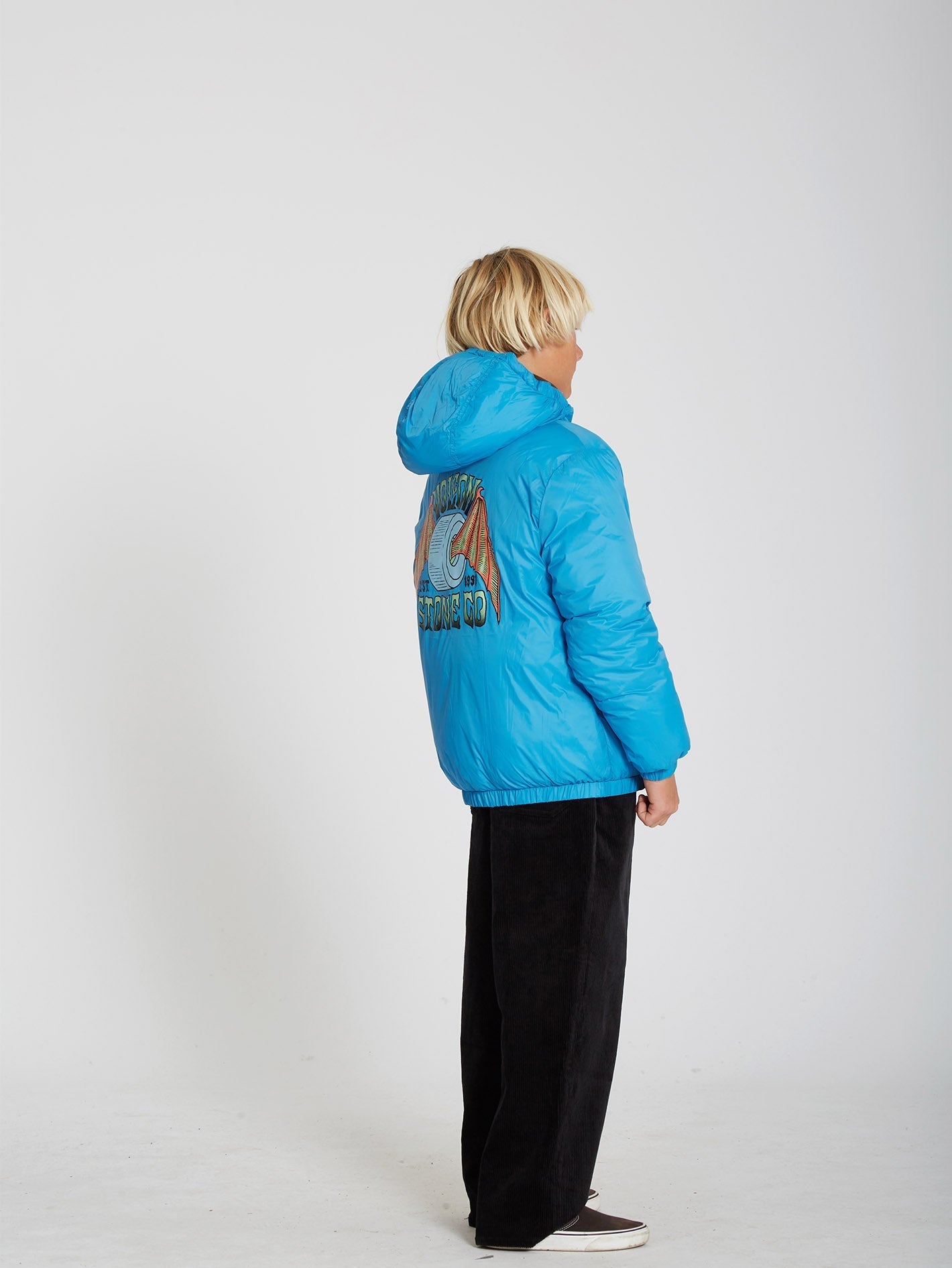 Iconic Stoned Jacket (Reversible) - BLACK - (KIDS)