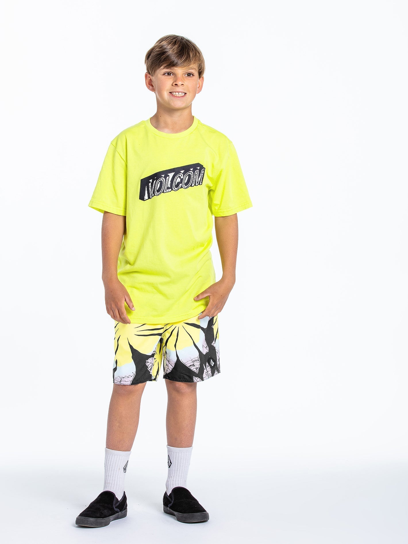 Poly Party Trunk Boardshort - BLACK - (BOYS)
