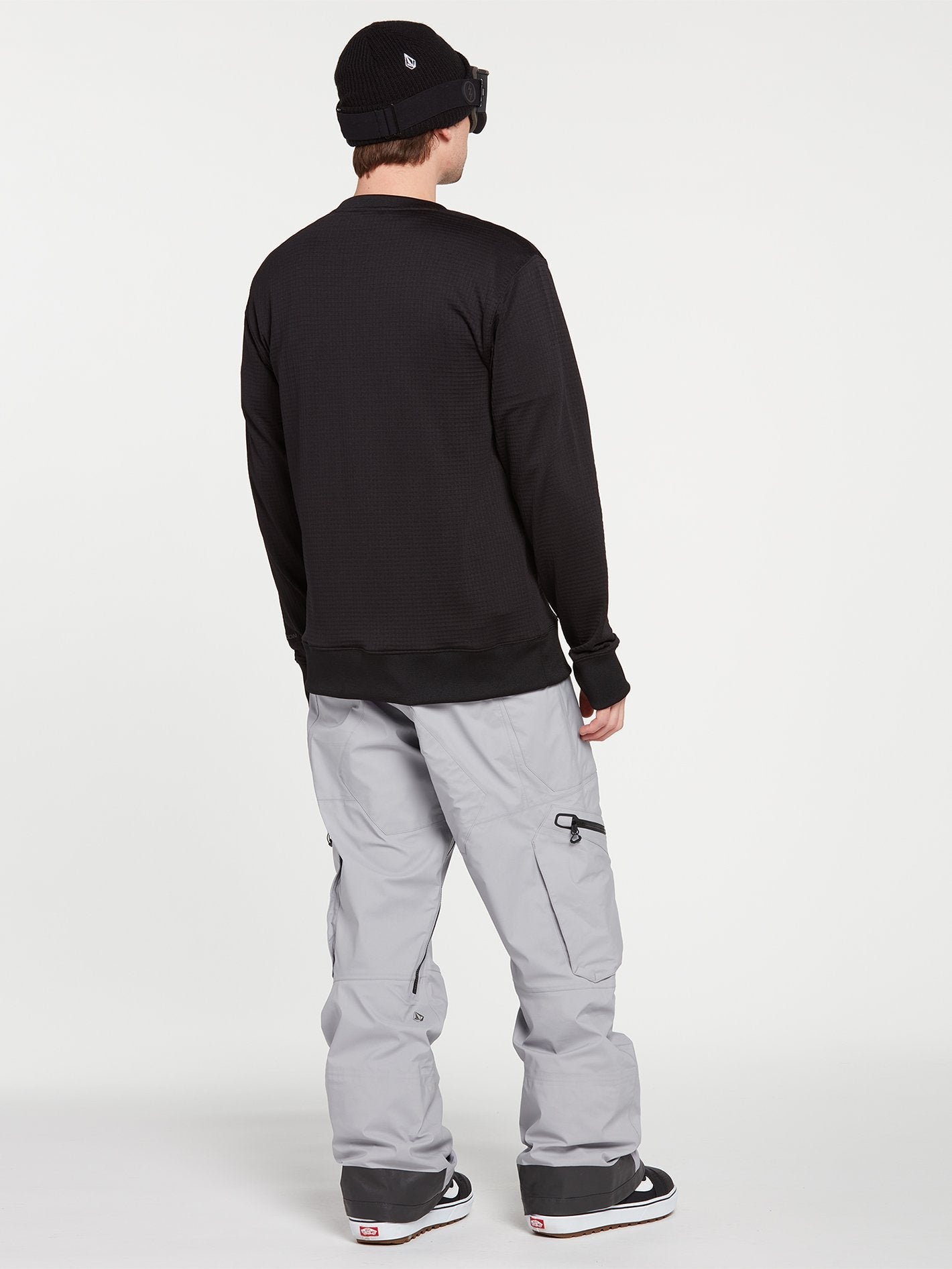 Mens Polartec Crew Fleece - BLACK