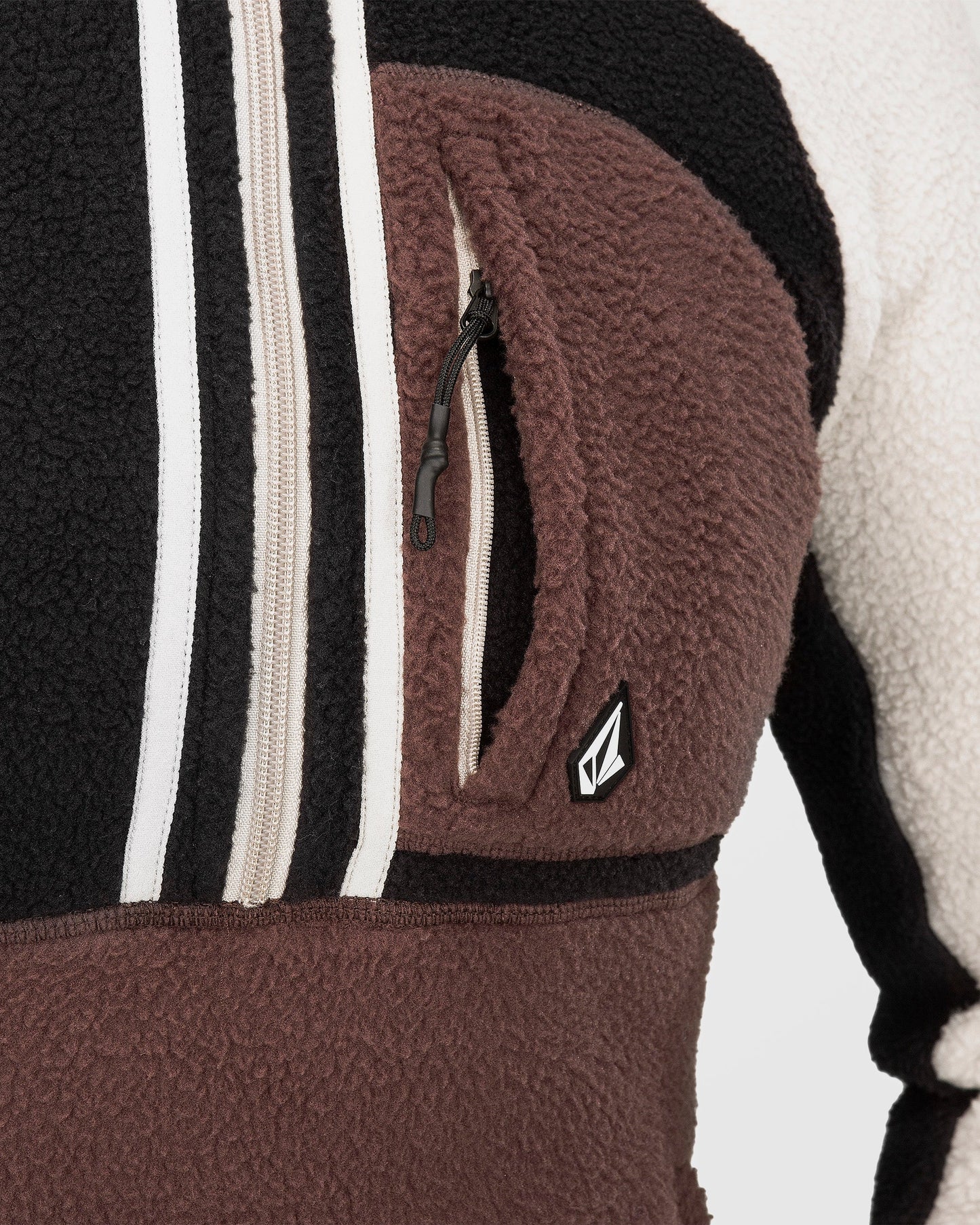 Demi Half Zip Sherpa - Mahogany