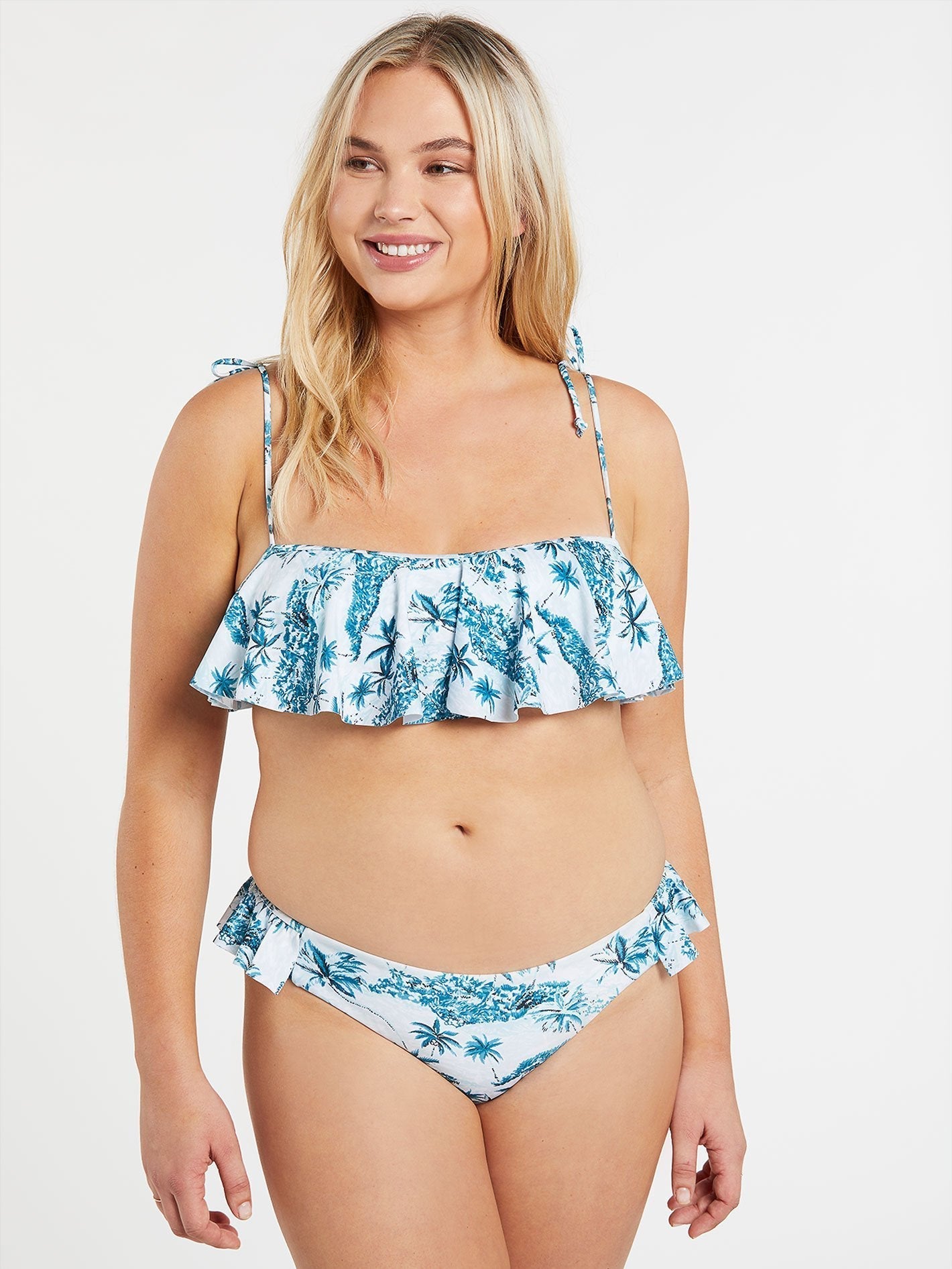 I'M Not Croplette Bikini Top - Tidal Blue