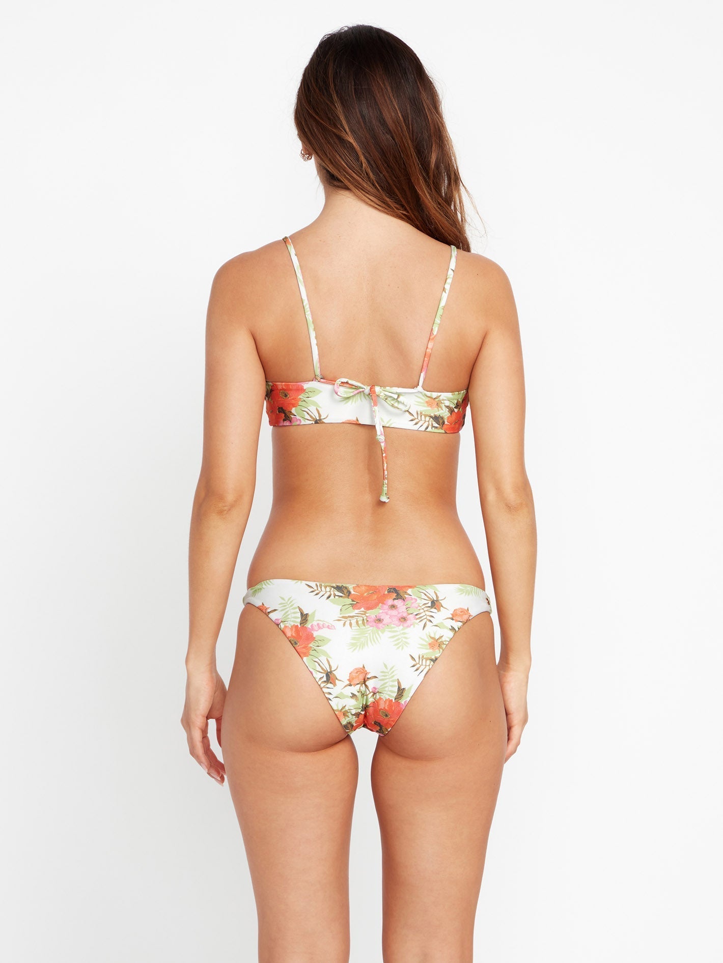 Desert Blooms Scoop Bikini Top - WHITE COMBO