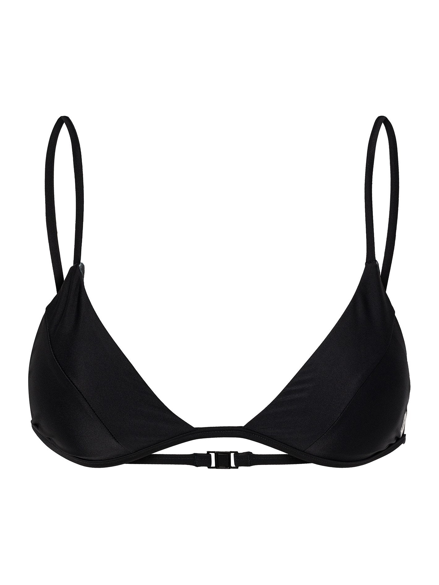 Simply Solid Triangle Bikini Top - Black