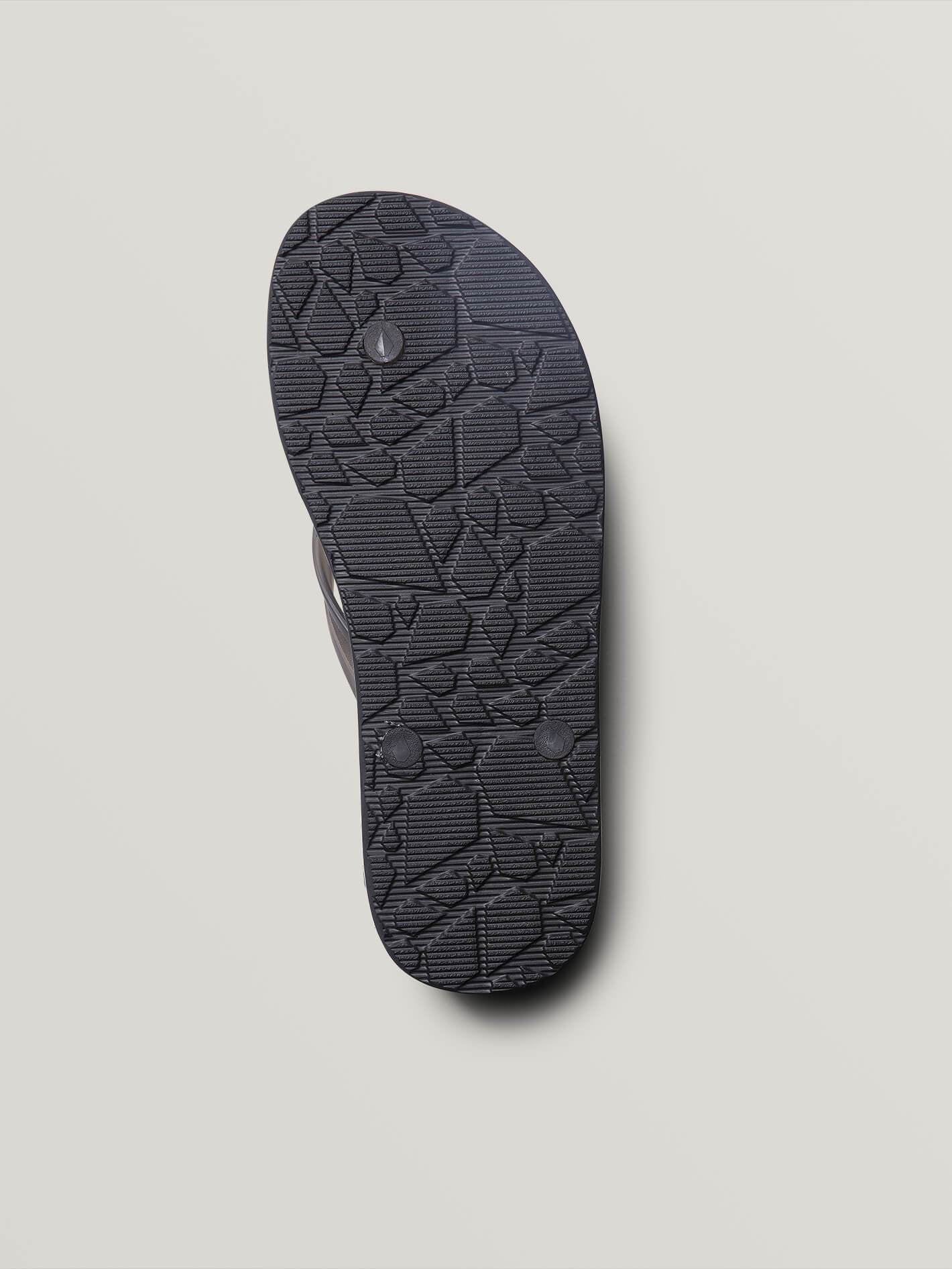 Recliner Rubber 2 Sandals - Black Grey