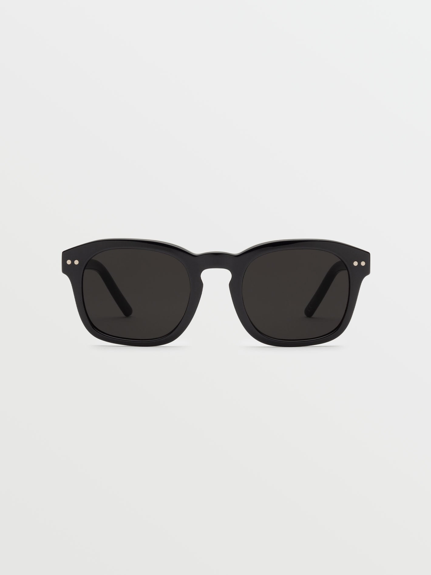Earth Tripper Gloss Black Sunglasses (Gray Lens) - BLACK