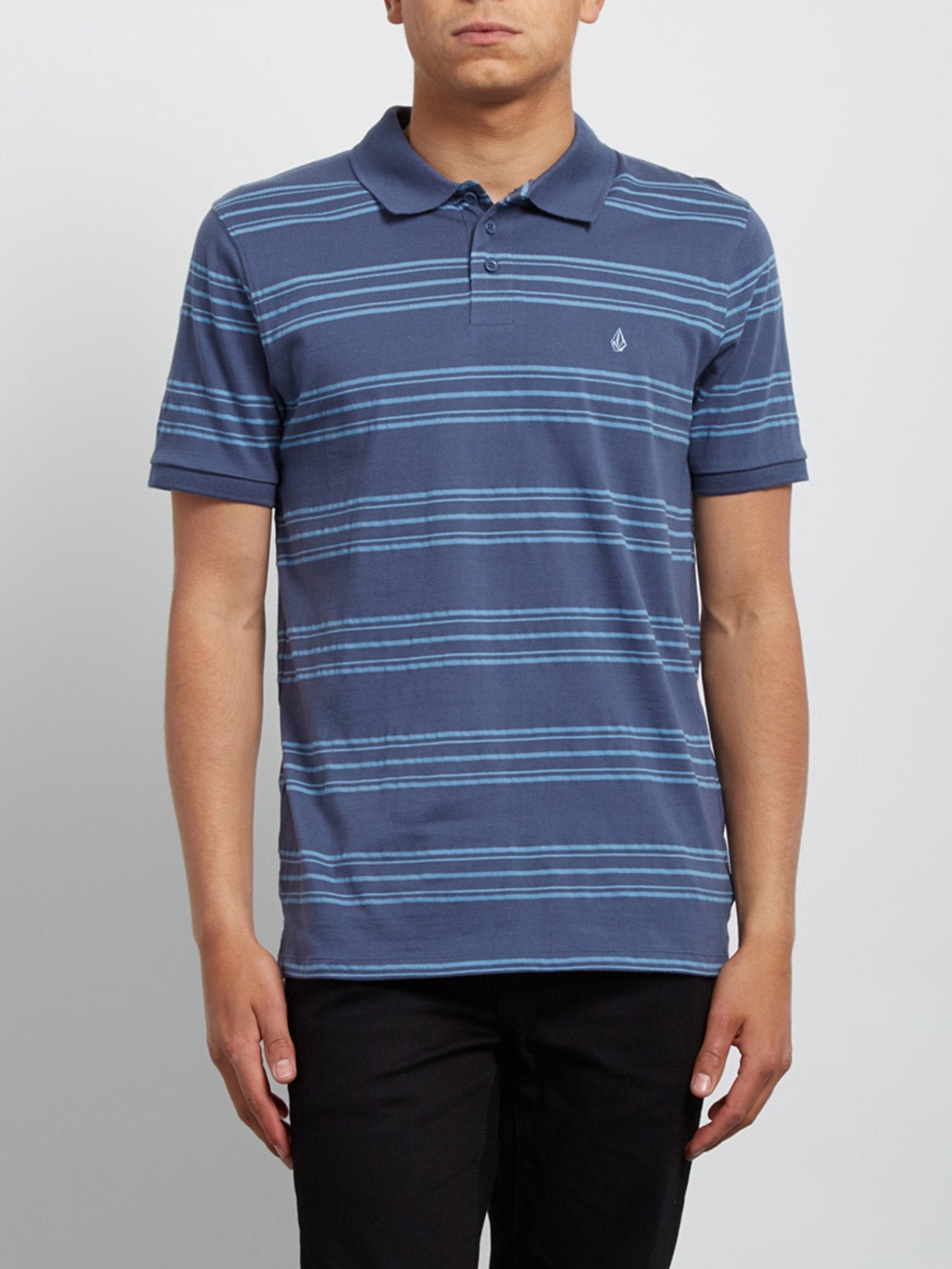 Wowzer Stripe Polo - Deep Blue