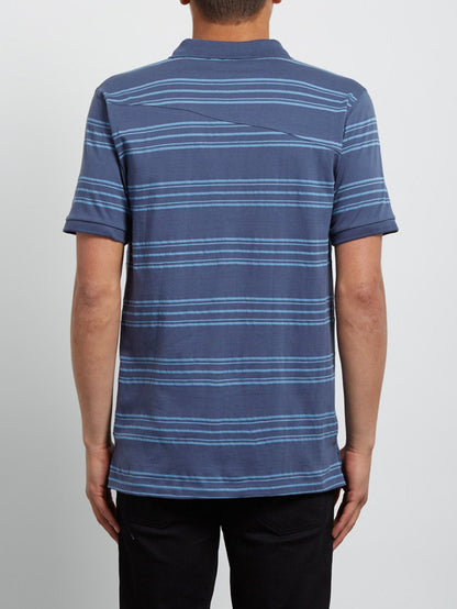 Wowzer Stripe Polo - Deep Blue