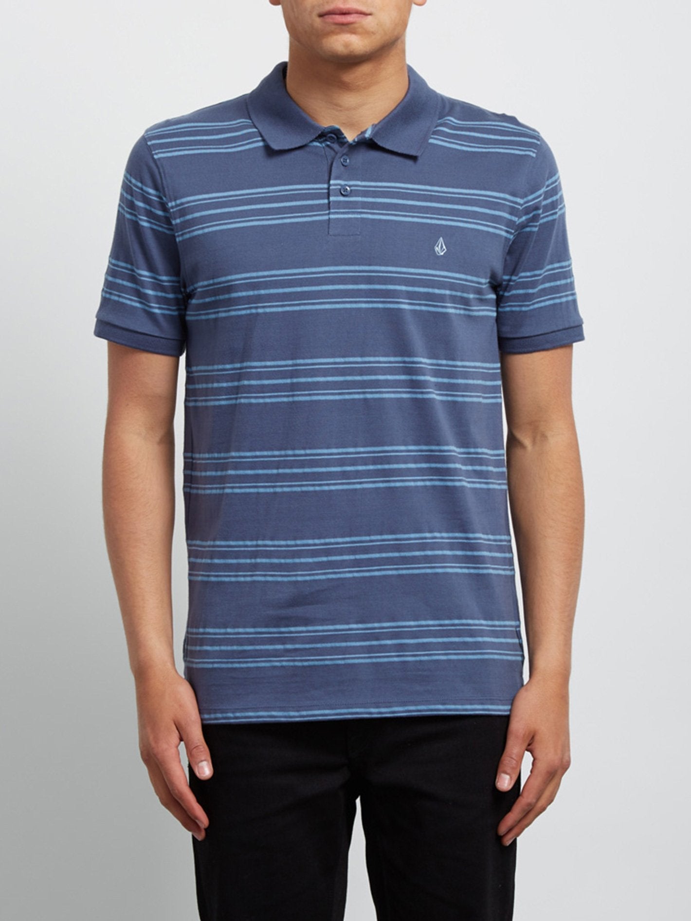 Wowzer Stripe Polo - Deep Blue
