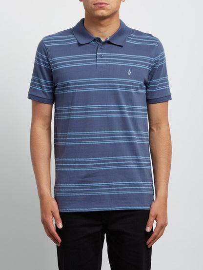 Wowzer Stripe Polo - Deep Blue