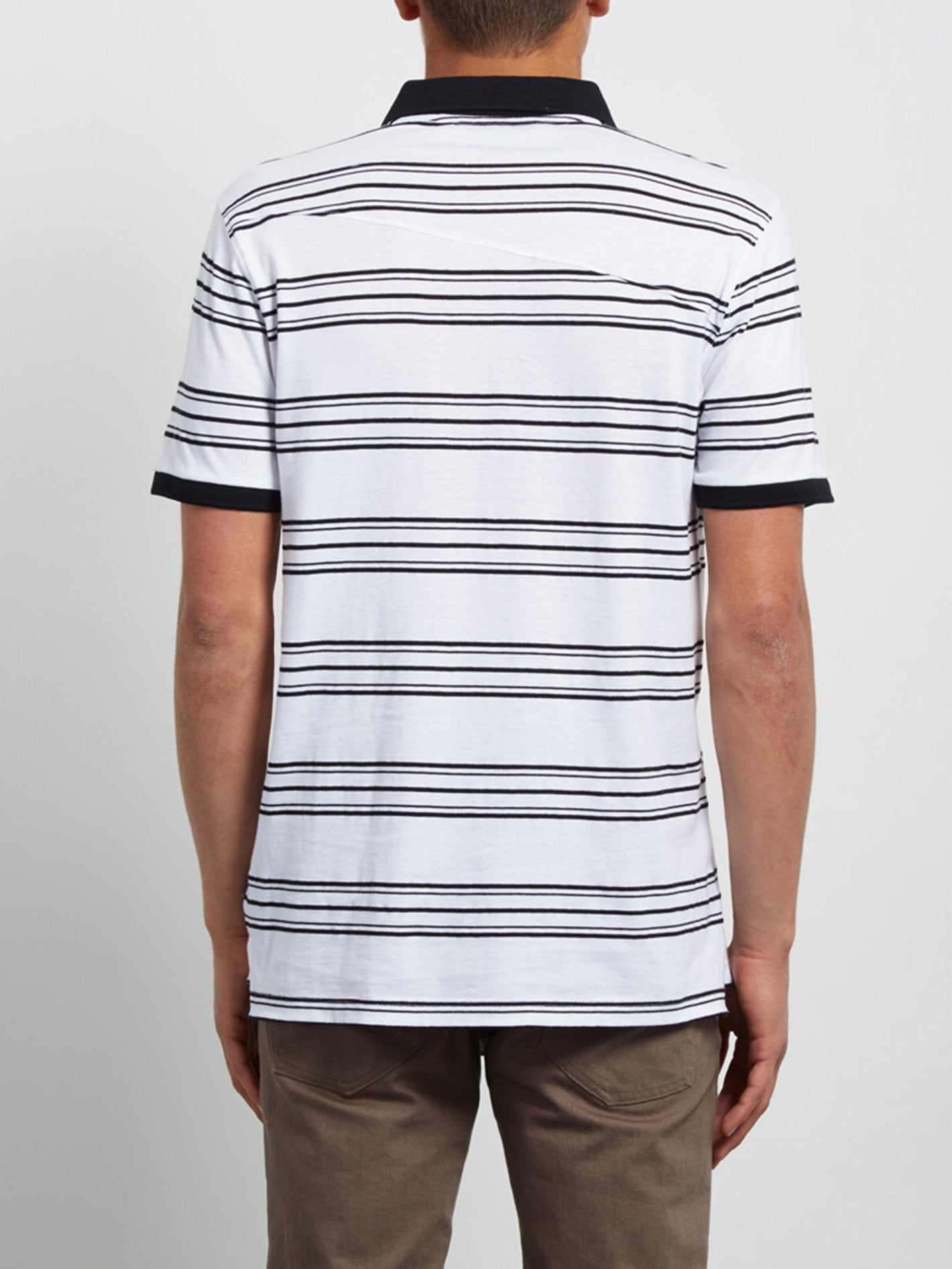 Wowzer Stripe Polo - White