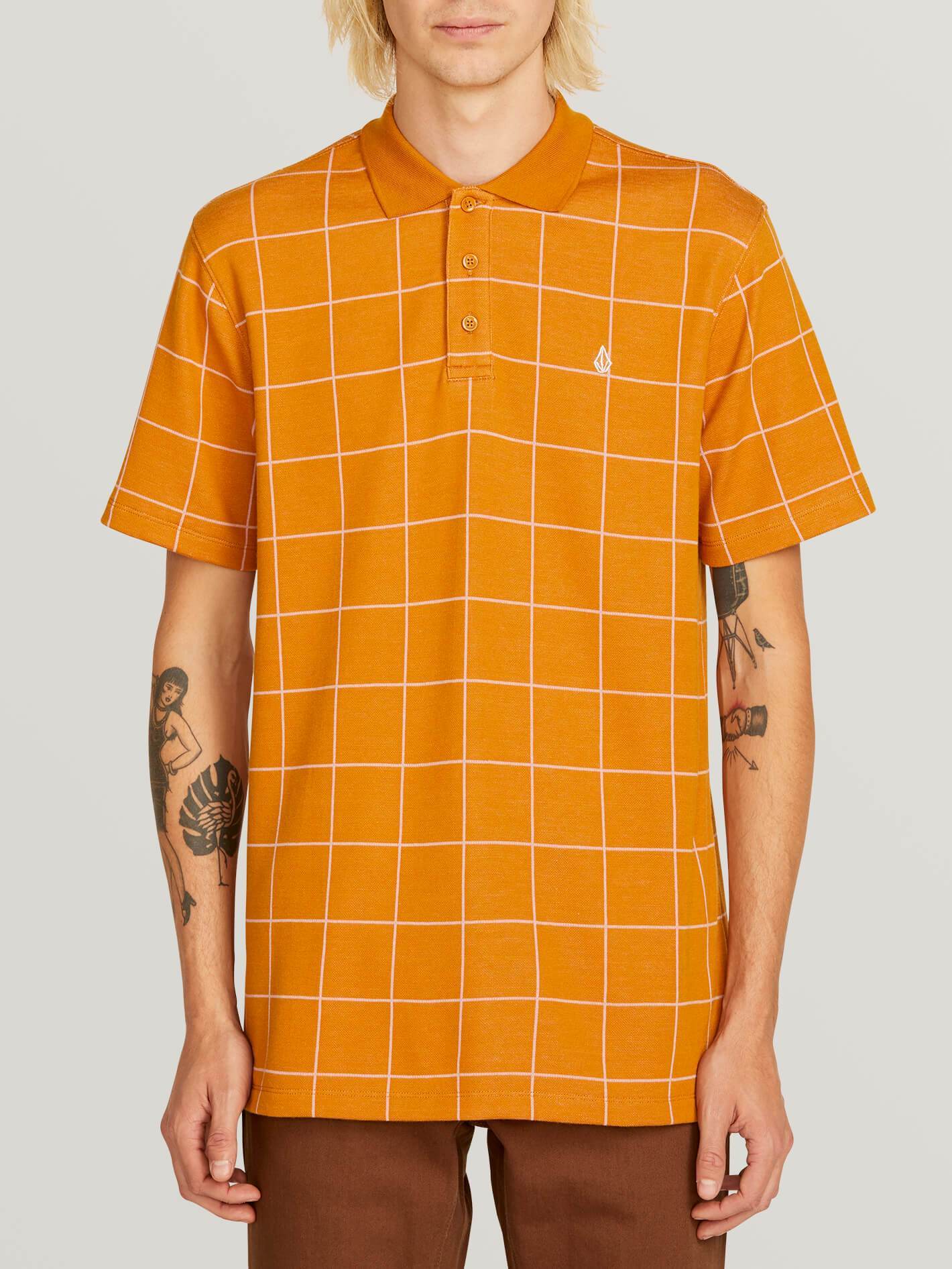 Wowzer Plaid Polo  - Camel