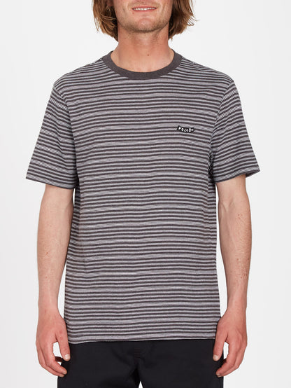Static Stripe T-shirt - BLACK