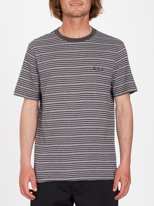 Static Stripe T-shirt - BLACK