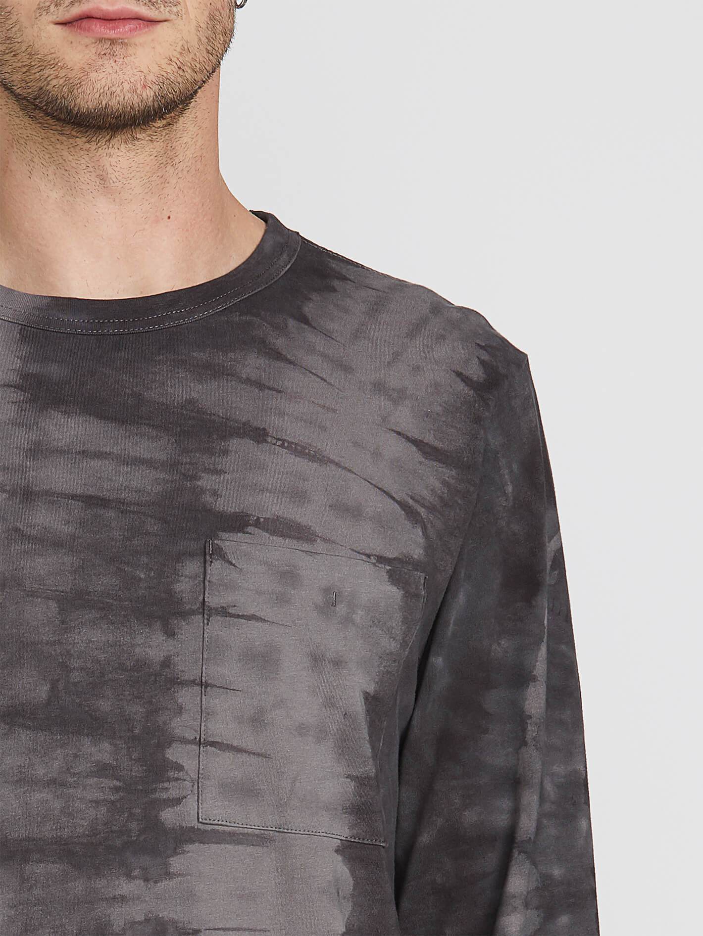 Chill Dye Long Sleeve Crew - Black