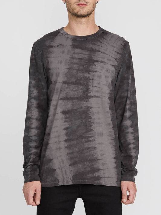 Chill Dye Long Sleeve Crew - Black