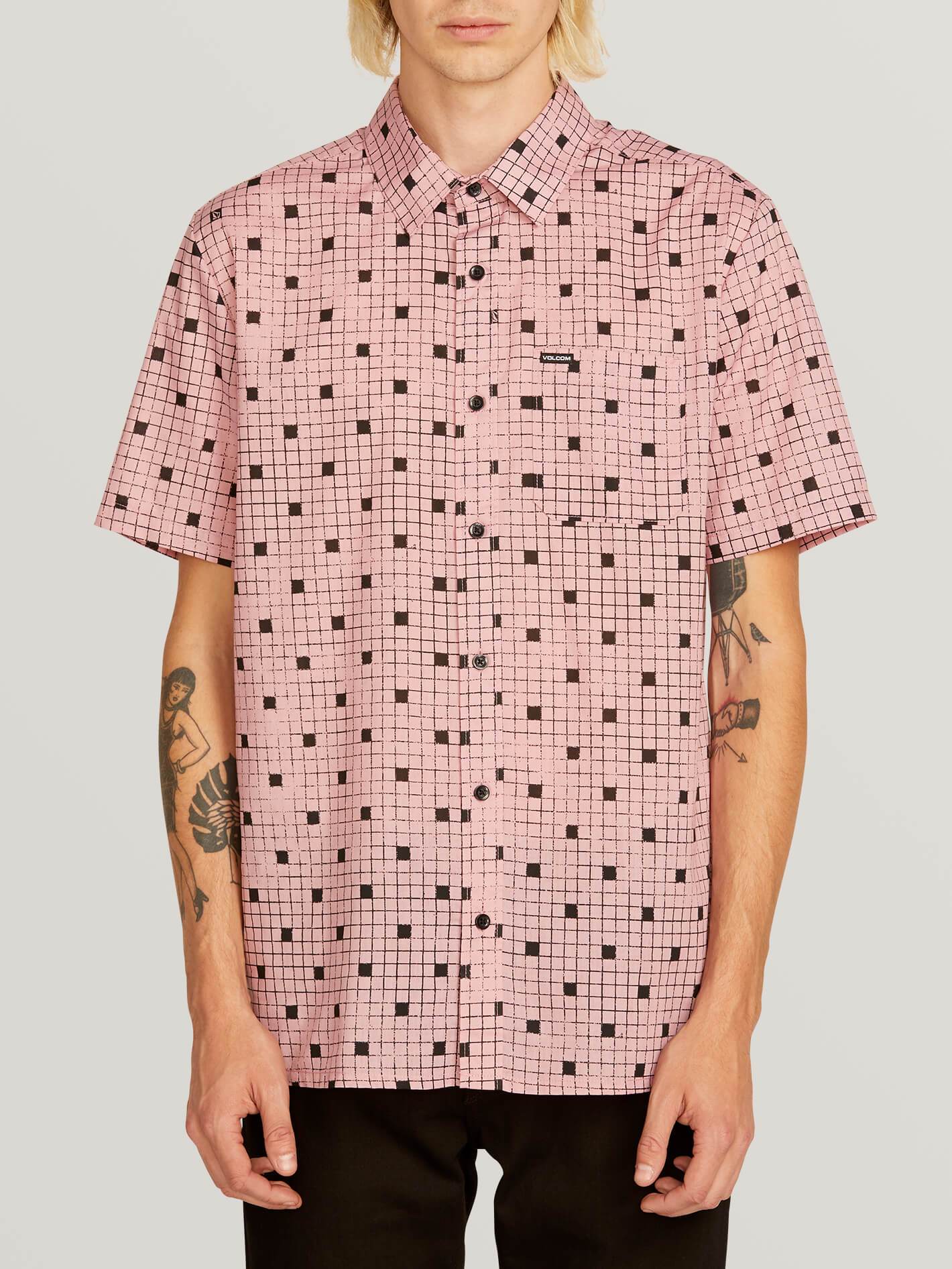 Crossed Up Shirt  - Light Mauve