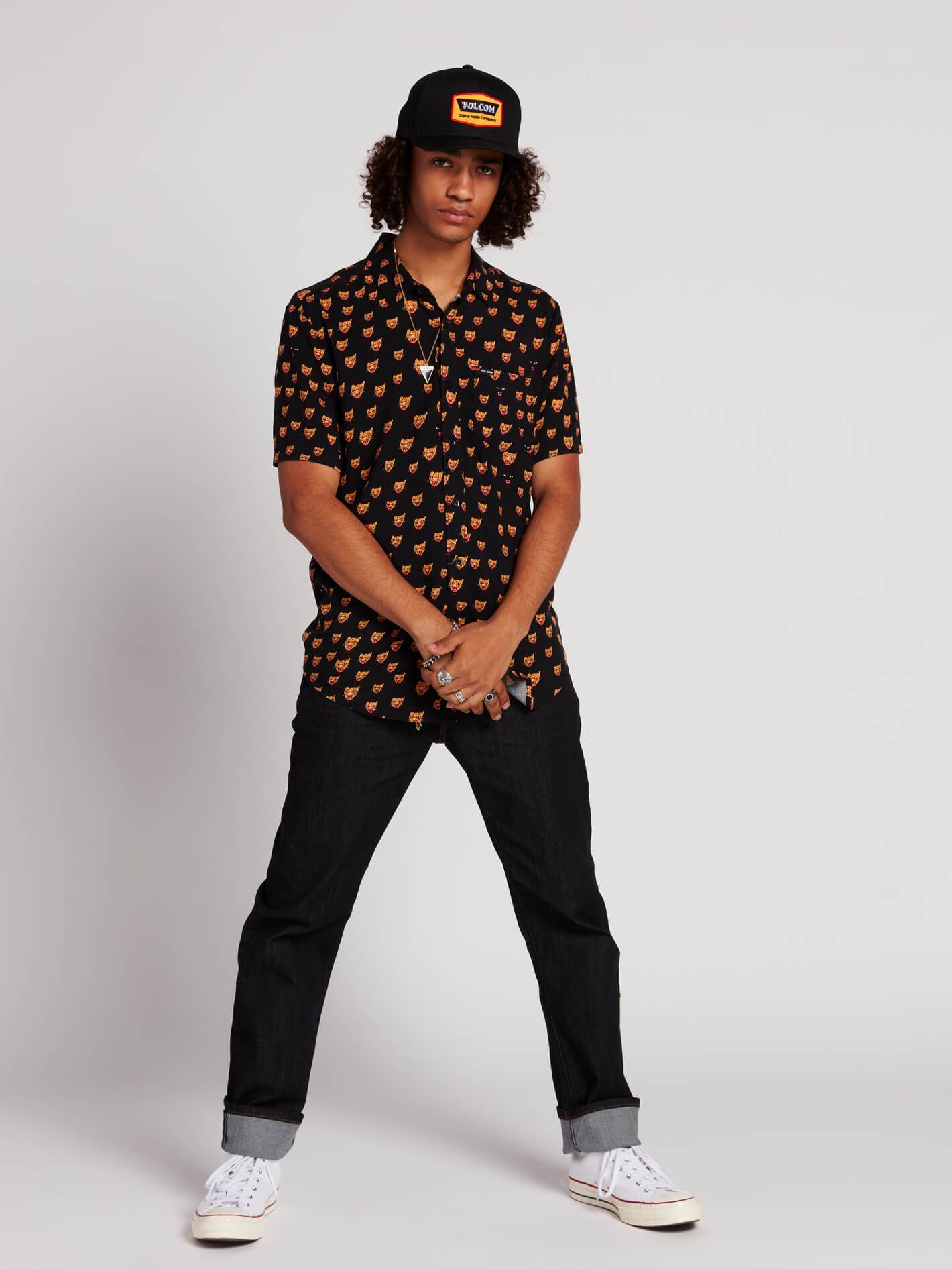 Ozzie Cat Shirt  - Black