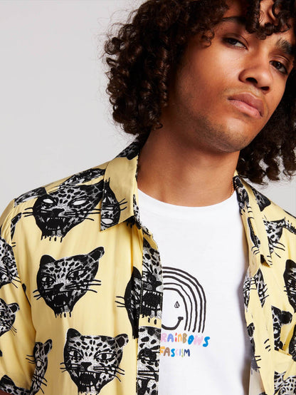 Ozzie Cat Shirt  - Lime