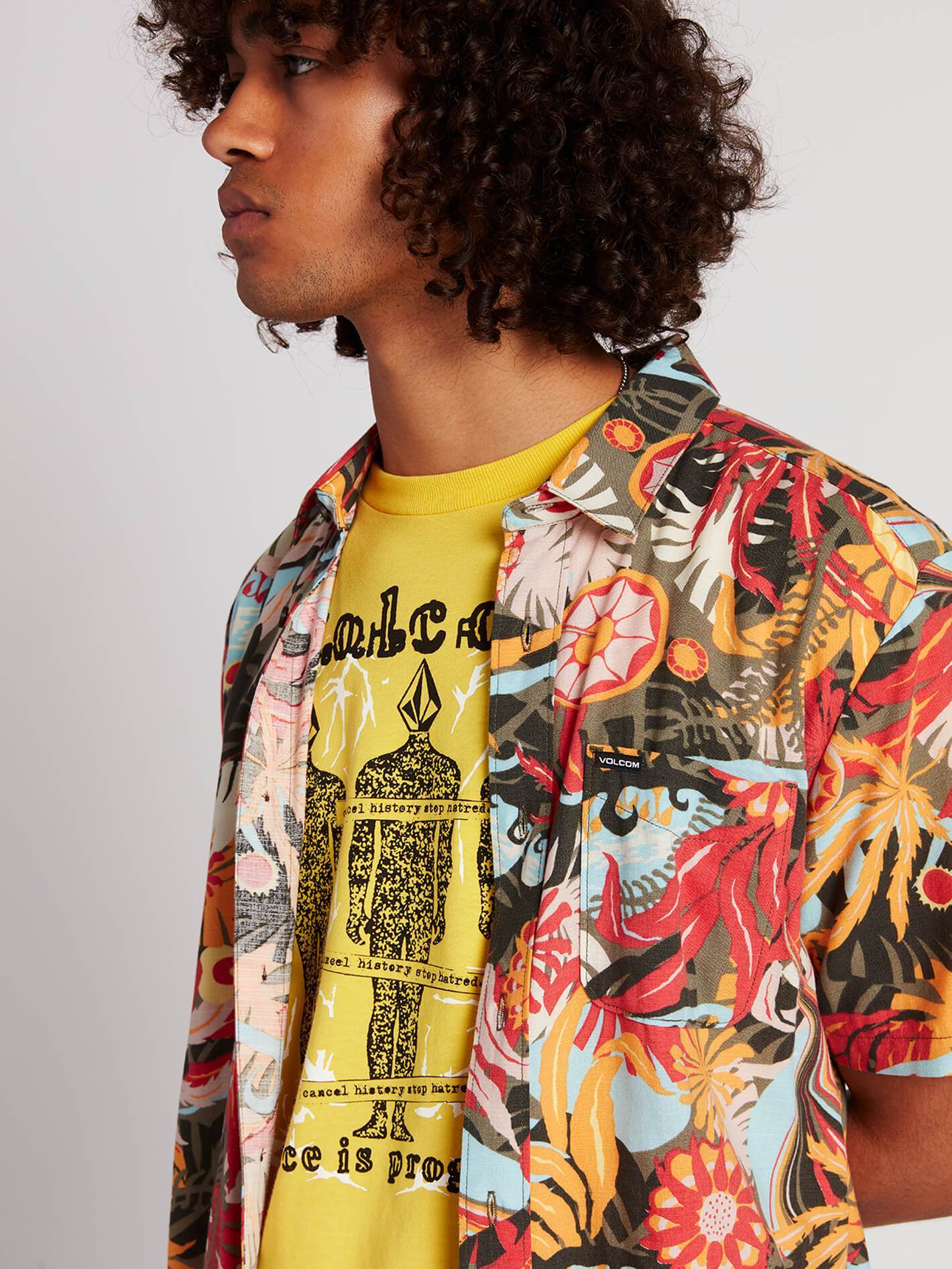 Psych Floral Shirt  - Army