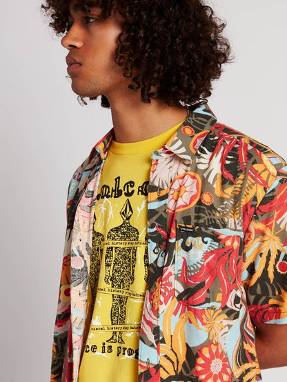 Psych Floral Shirt  - Army