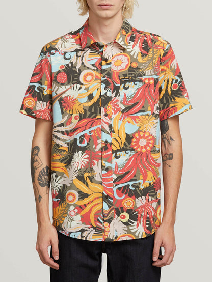Psych Floral Shirt  - Army